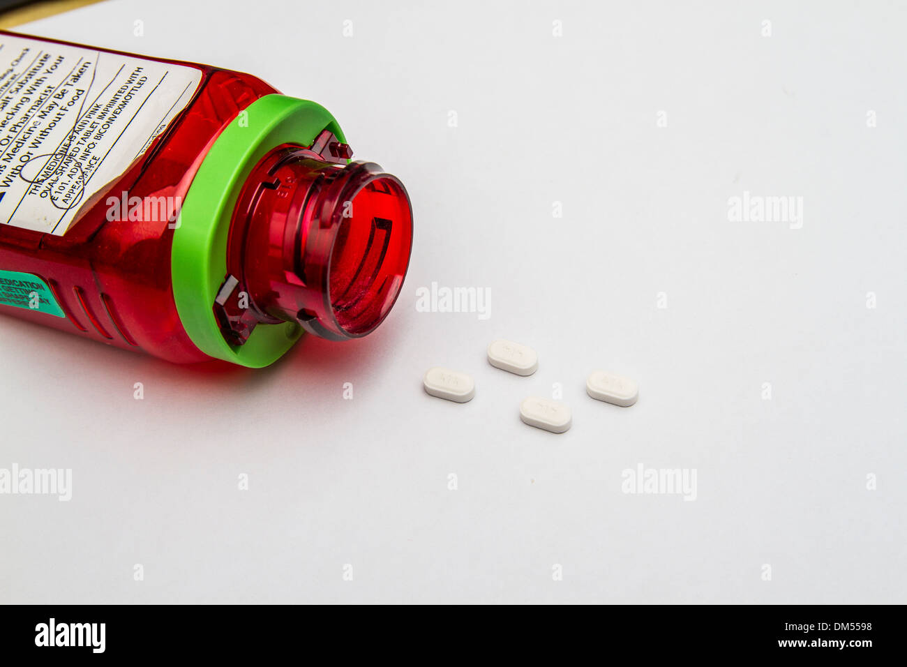 Four Zetia pills, a Cholesterol lowering drug which blocks absorption