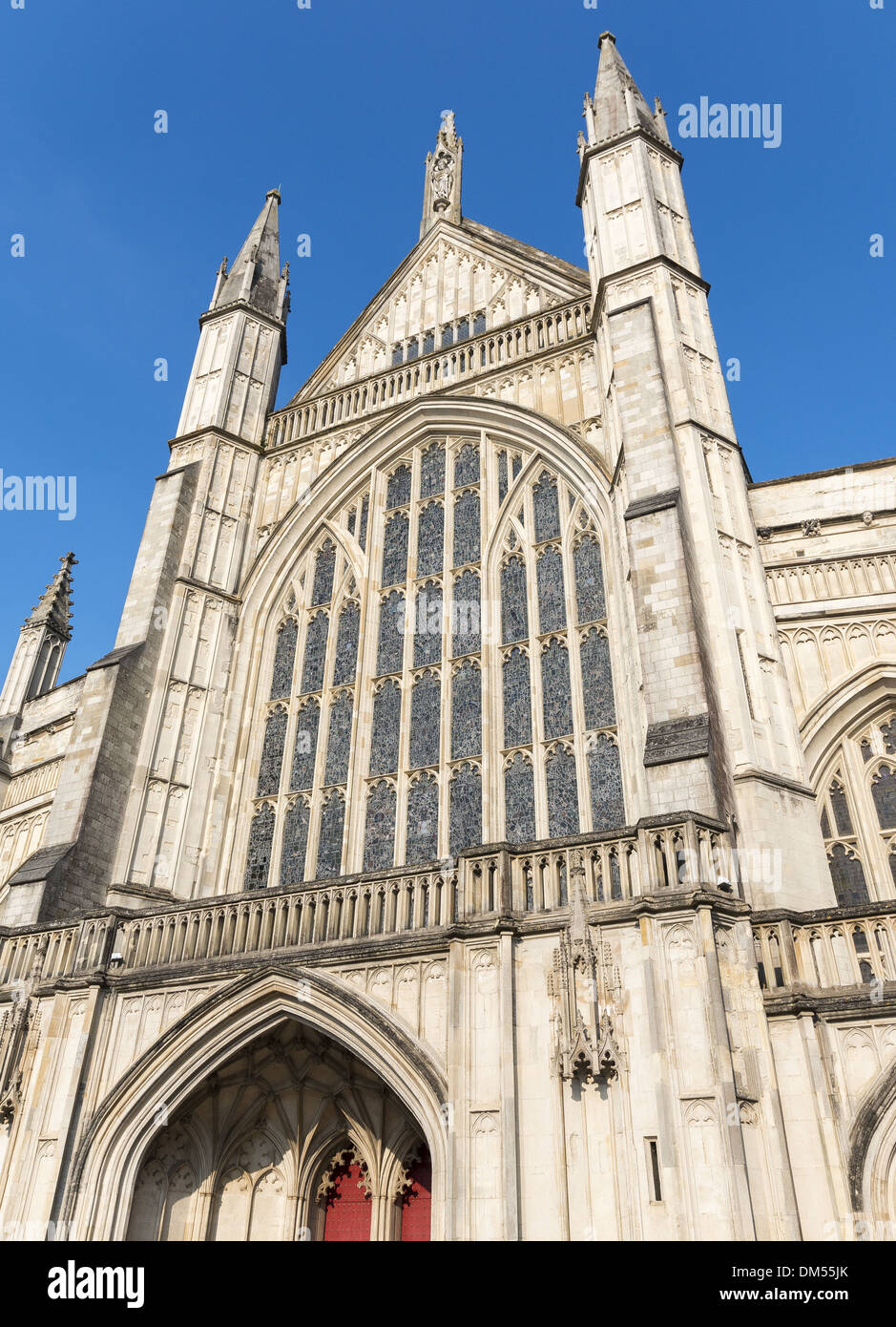 Winchester Cathedral a Grade I listed building and one of the largest Cathedrals in England Stock Photo