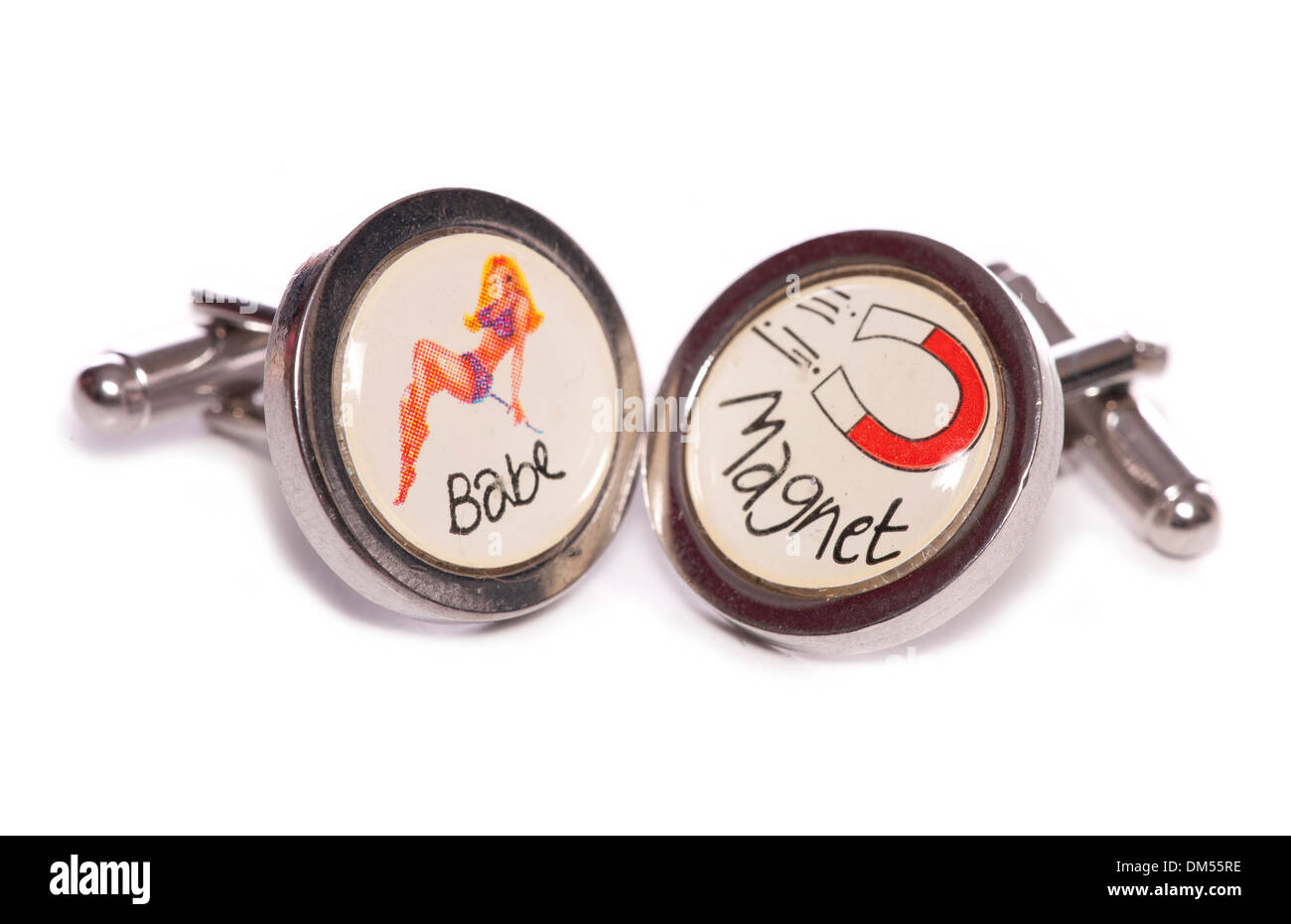 babe cuff links studio cutout Stock Photo Alamy
