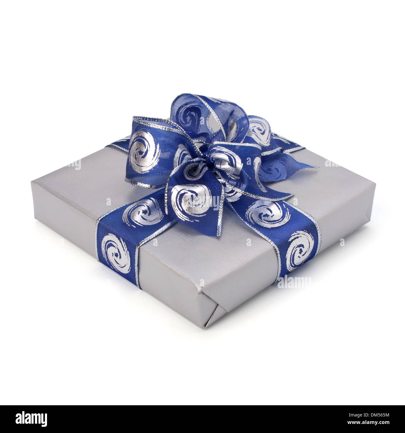 festive gift box isolated on white background Stock Photo - Alamy