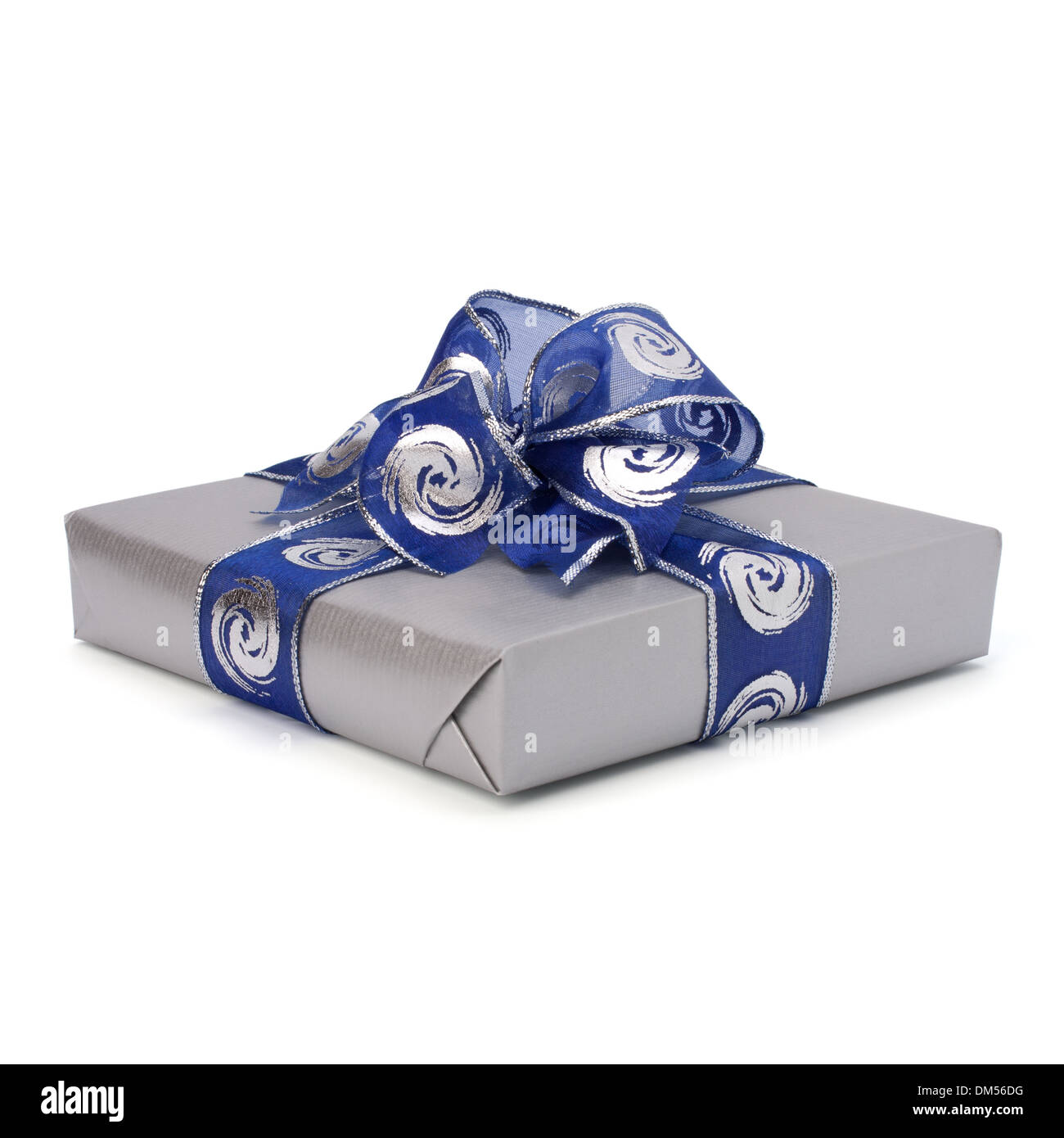 festive gift box isolated on white background Stock Photo - Alamy