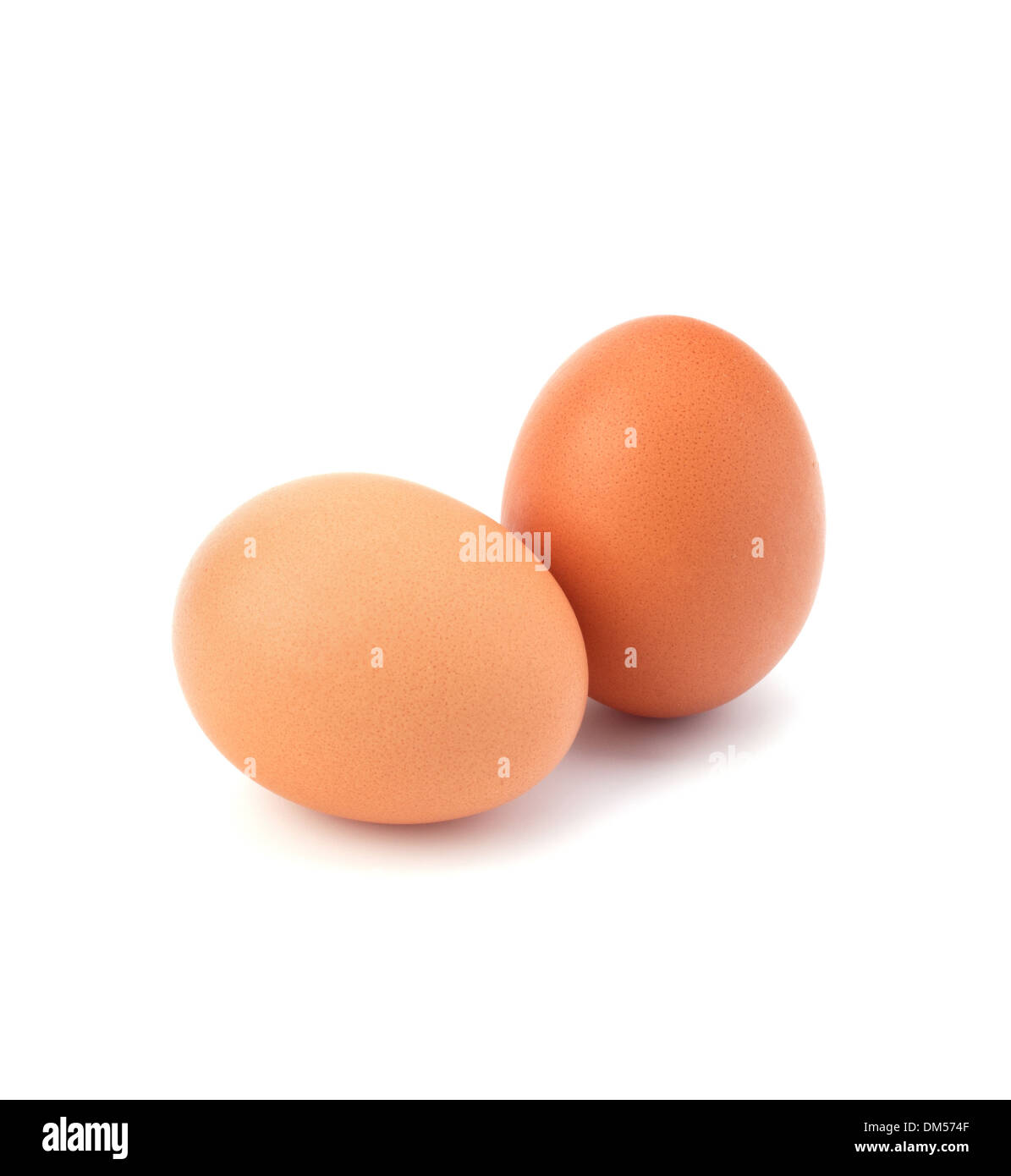 two eggs isolated on white background Stock Photo - Alamy