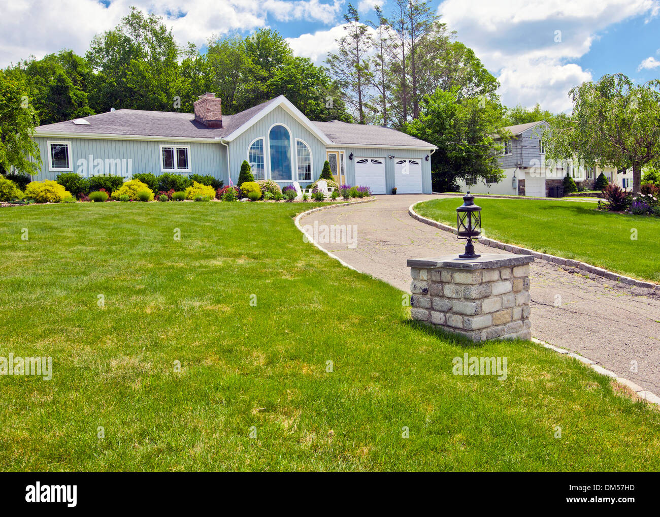 Generic House Outside Suburban house exterior in generic colonial style Stock Photo - Alamy