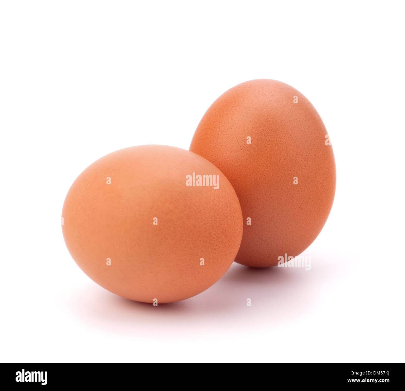 two eggs isolated on white background Stock Photo - Alamy
