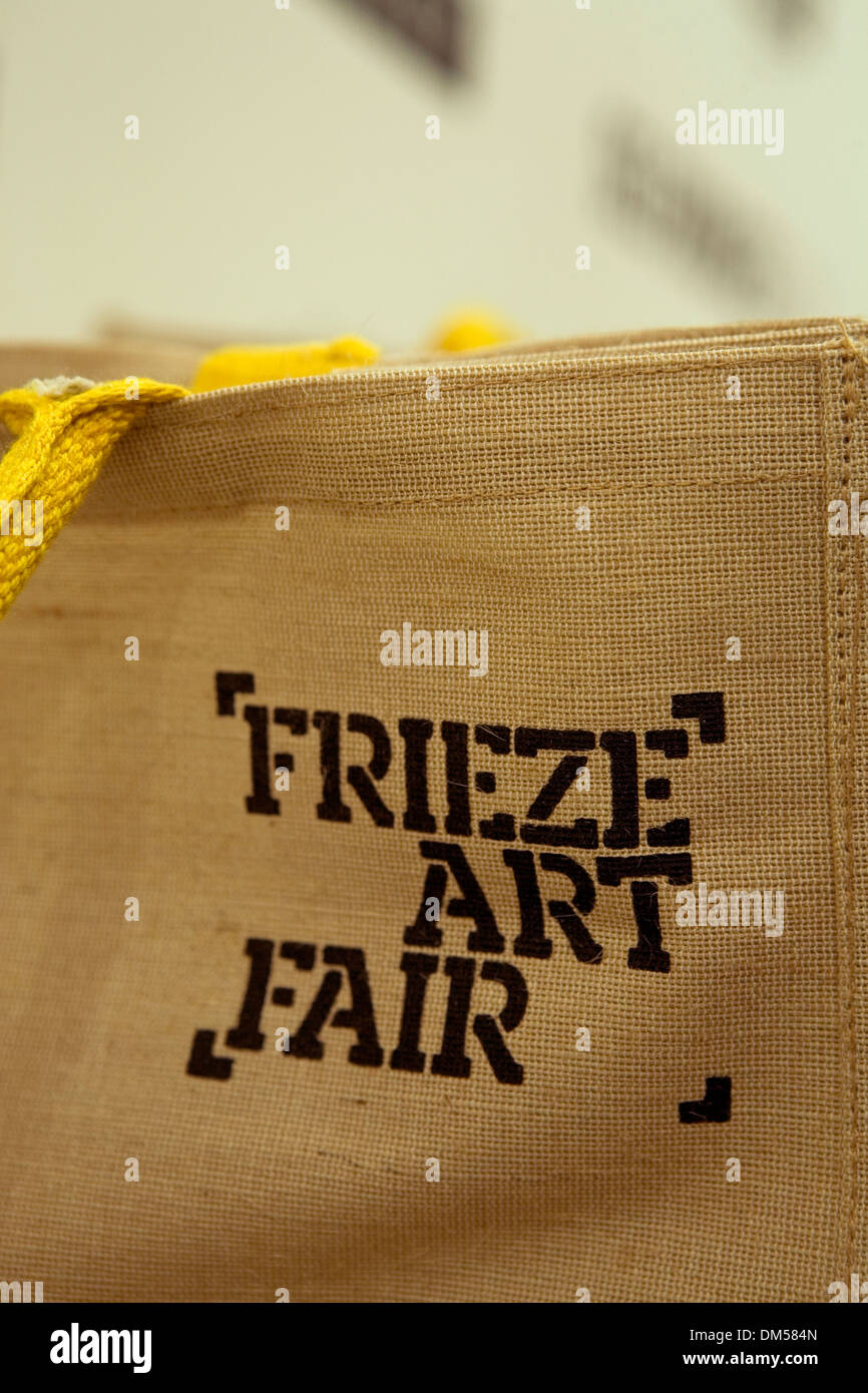 A branded bag  at the Frieze Art Fair Stock Photo