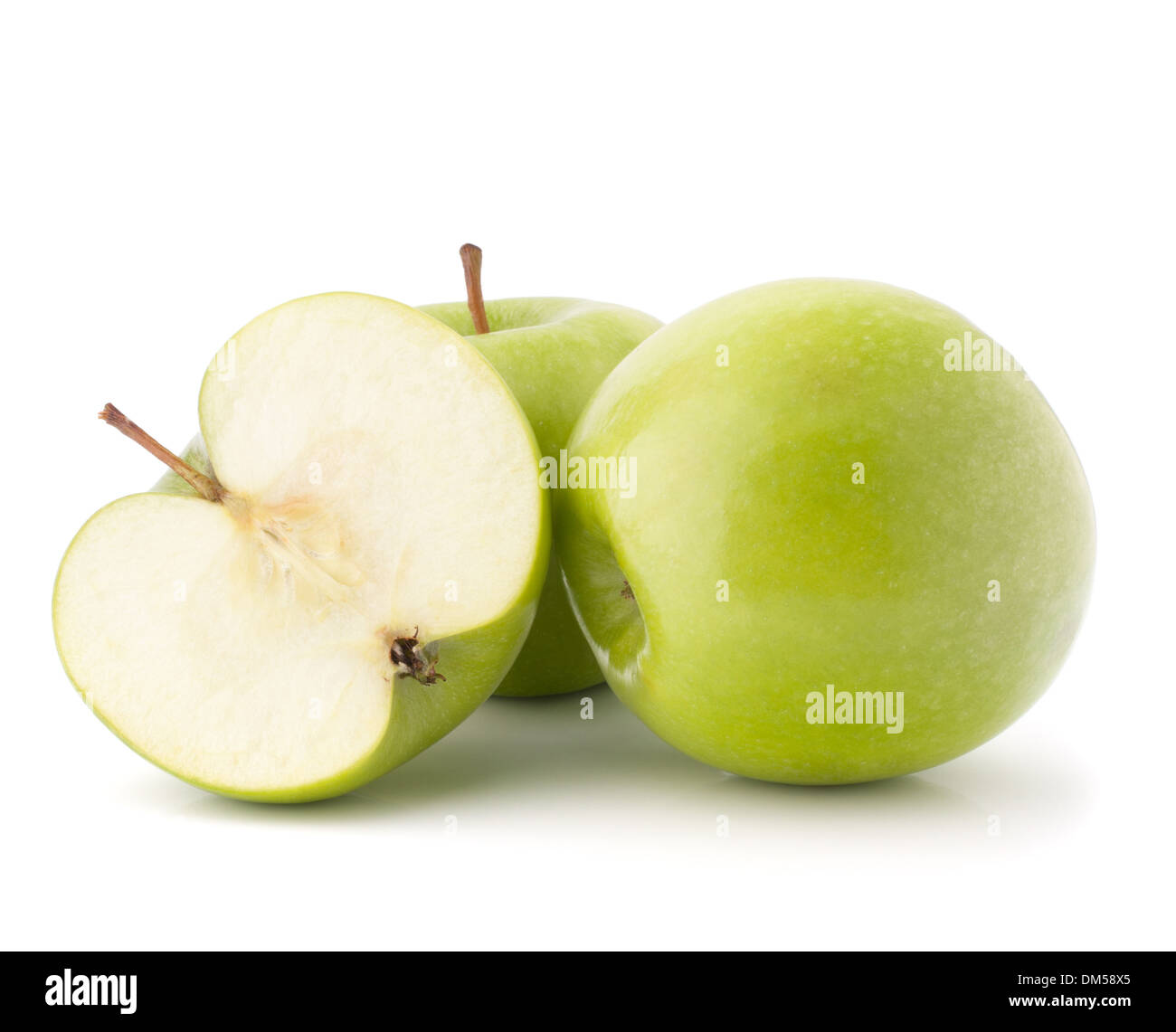 Green apple isolated on white background cutout Stock Photo - Alamy