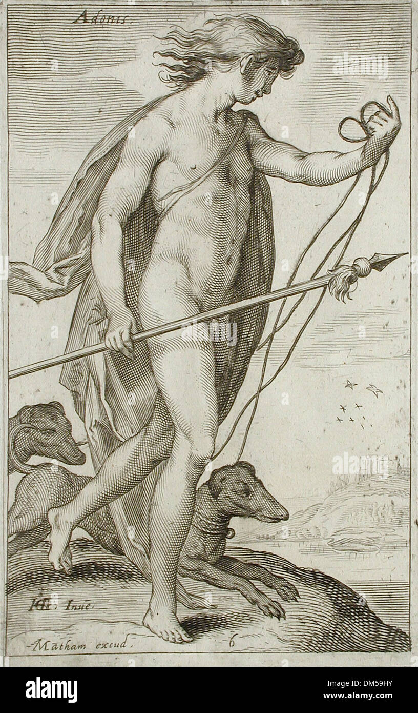 This sculpture of Adonis represents the Greek mythological figure known ...