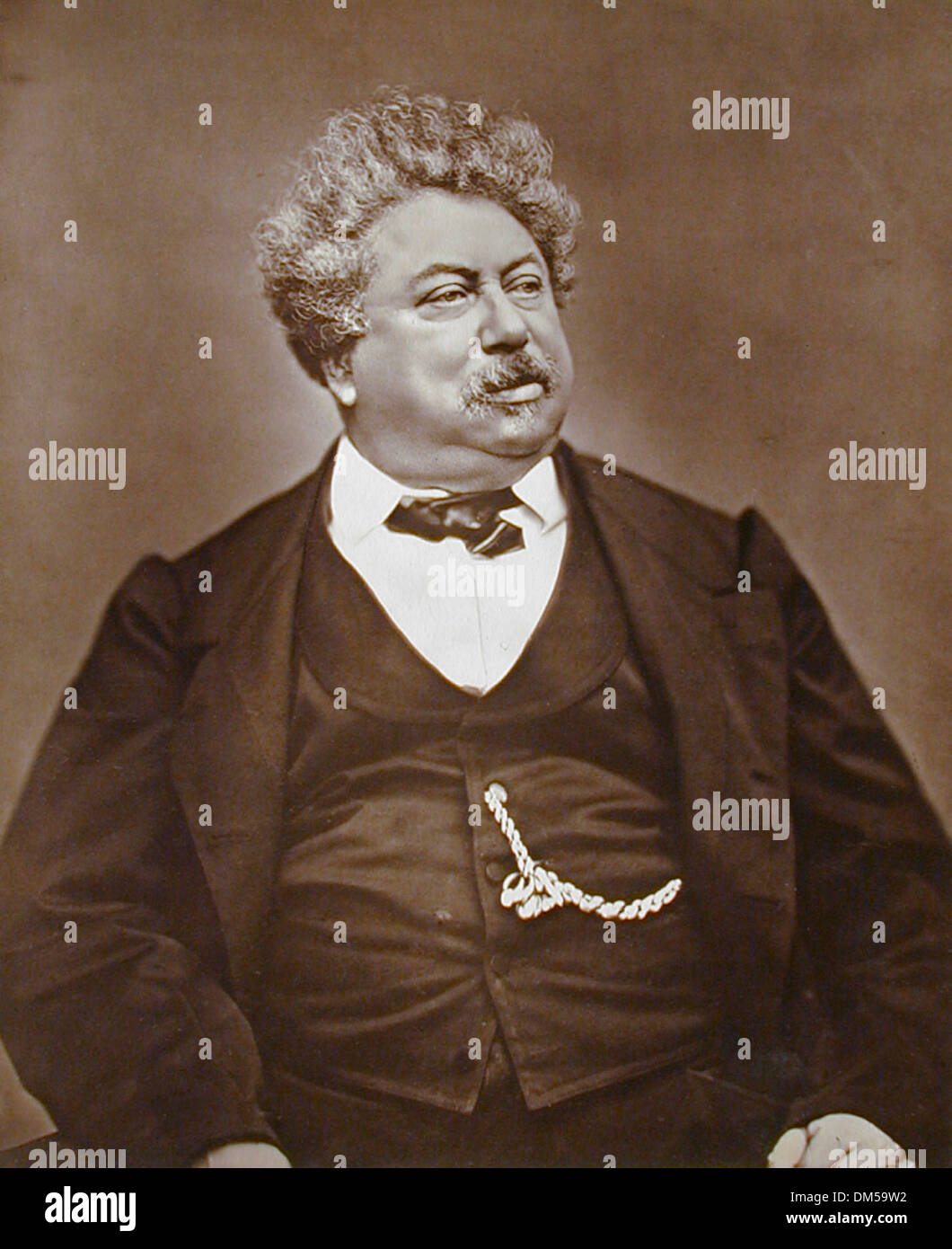 This piece depicts a portrait of Alexandre Dumas Père, the renowned ...