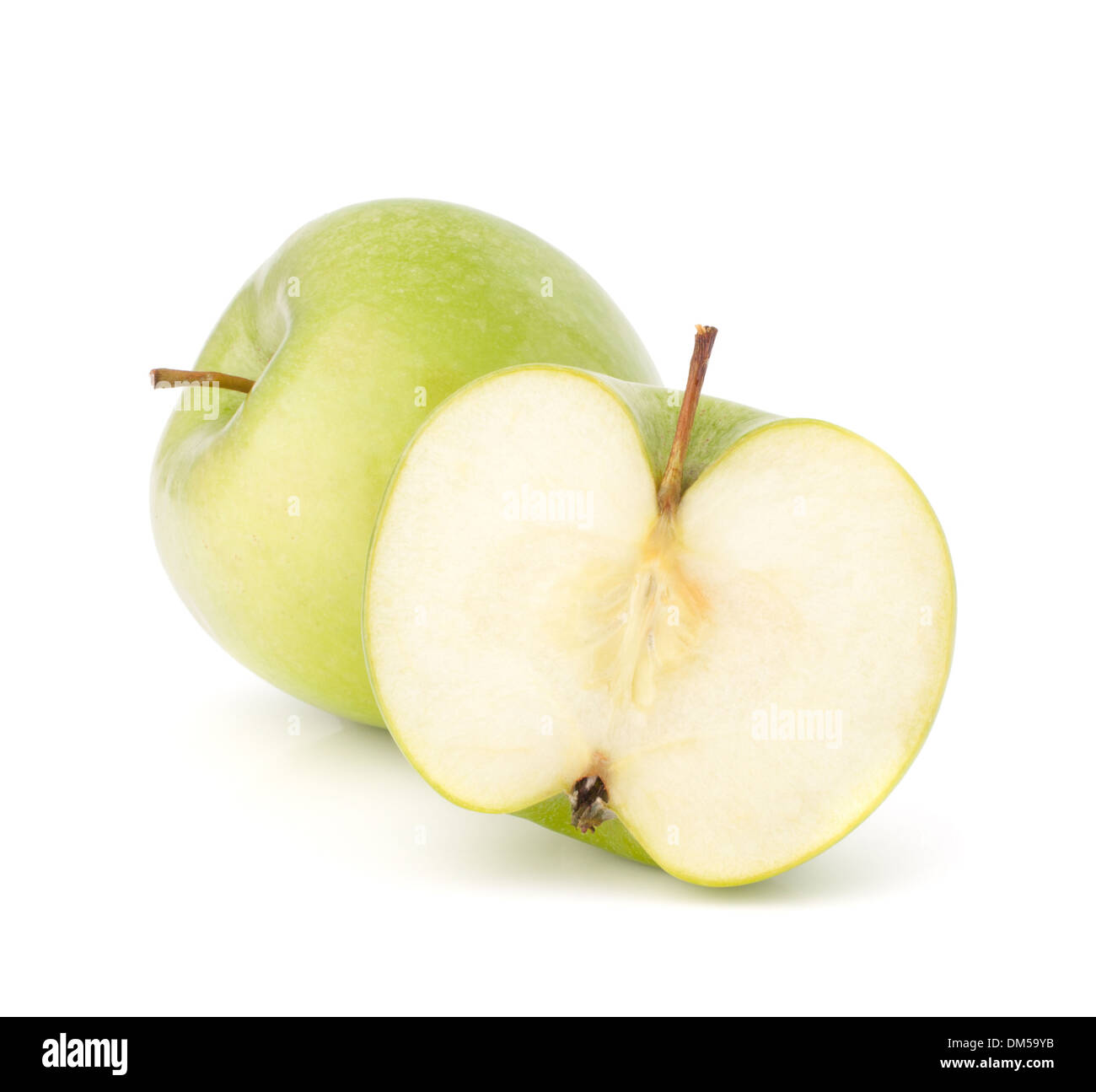 Green apple isolated on white background cutout Stock Photo - Alamy