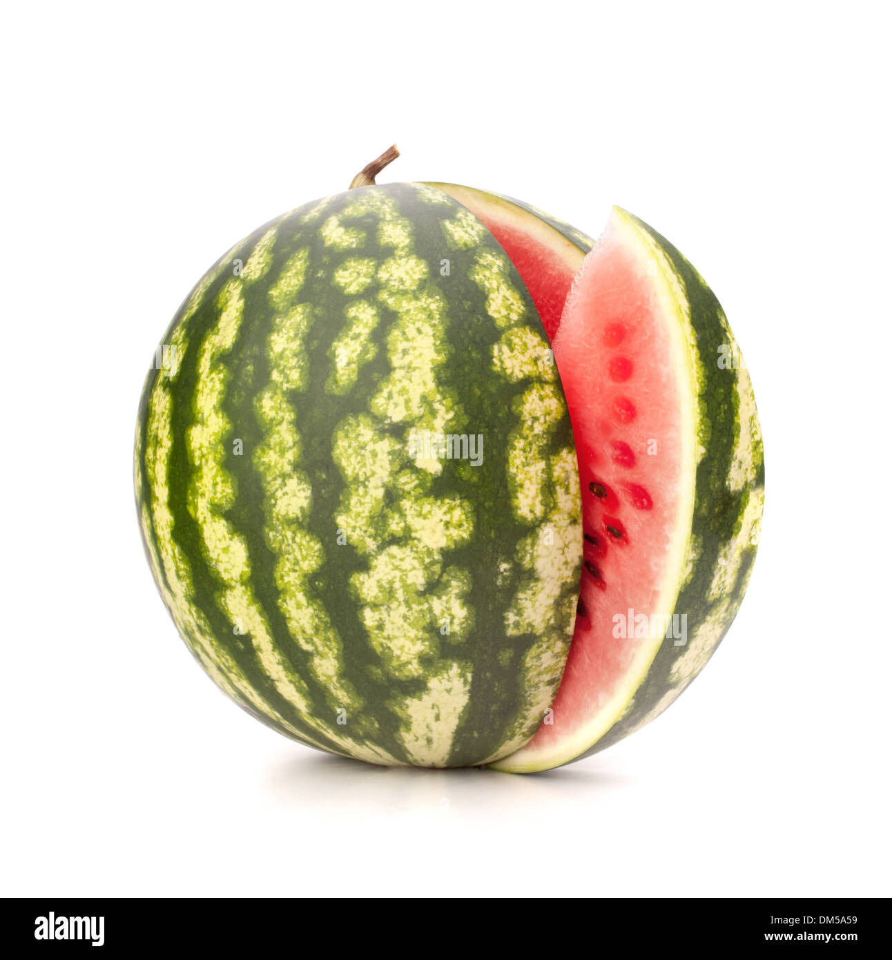 Sliced ripe watermelon isolated on white background cutout Stock Photo ...