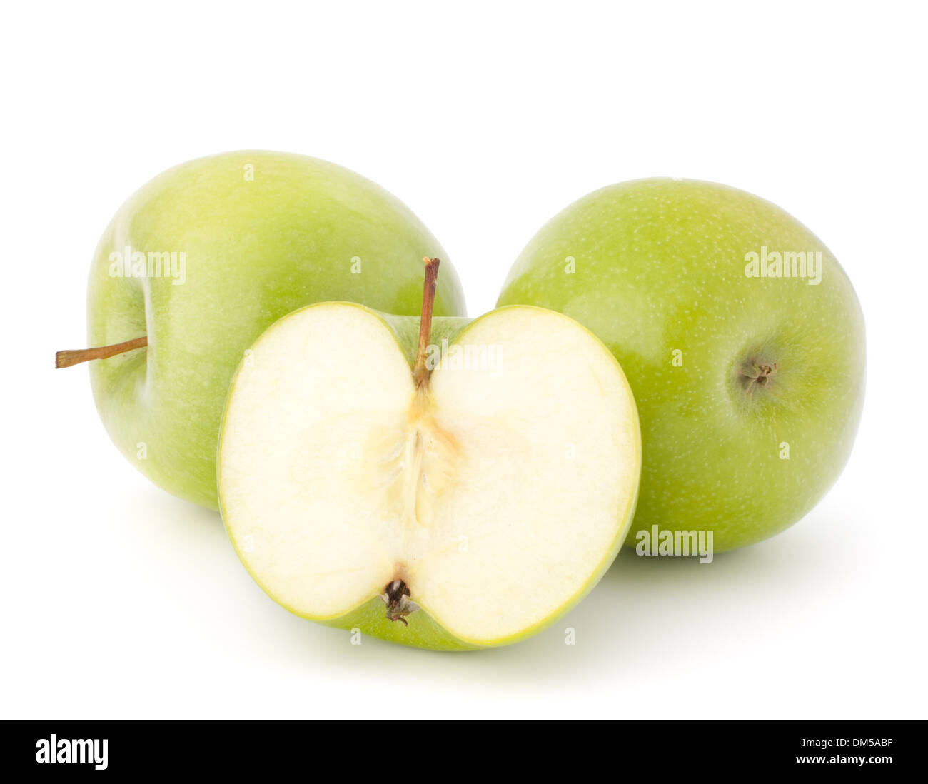Green apple isolated on white background cutout Stock Photo - Alamy