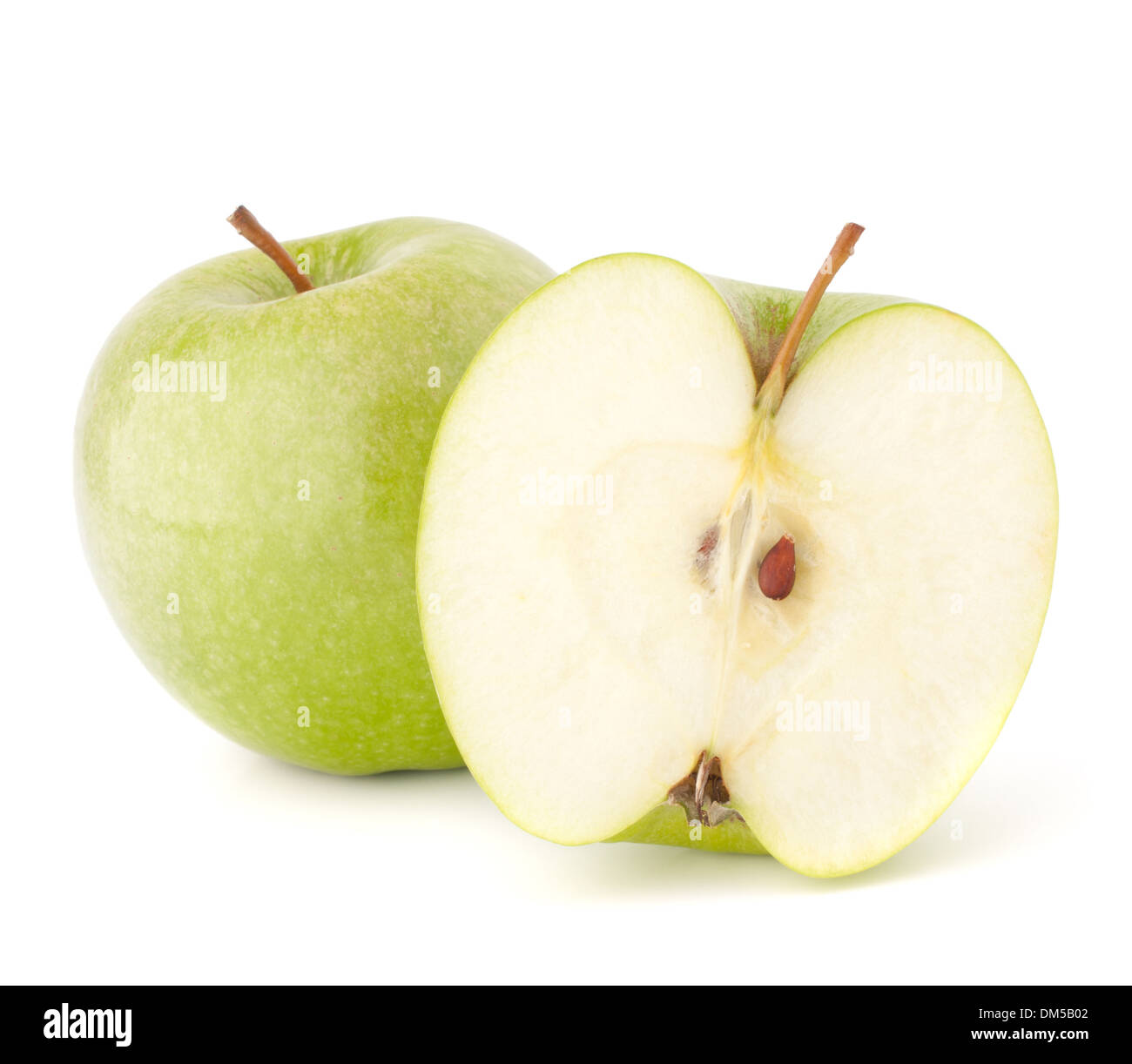 Green apple isolated on white background cutout Stock Photo - Alamy