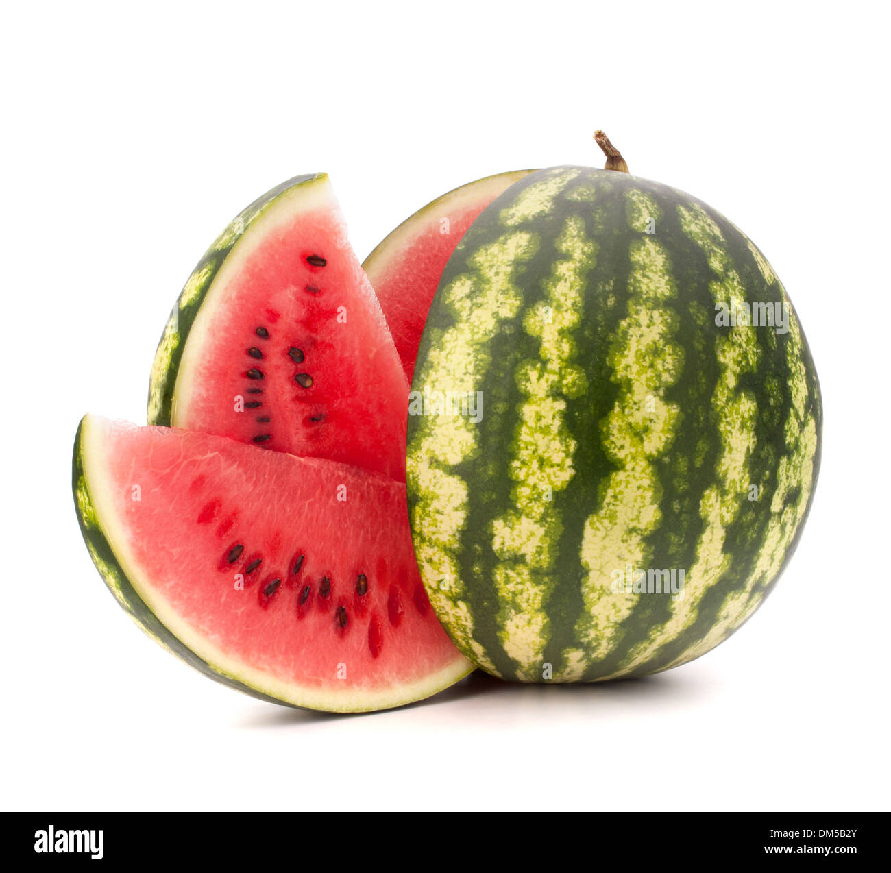 Sliced ripe watermelon isolated on white background cutout Stock Photo ...