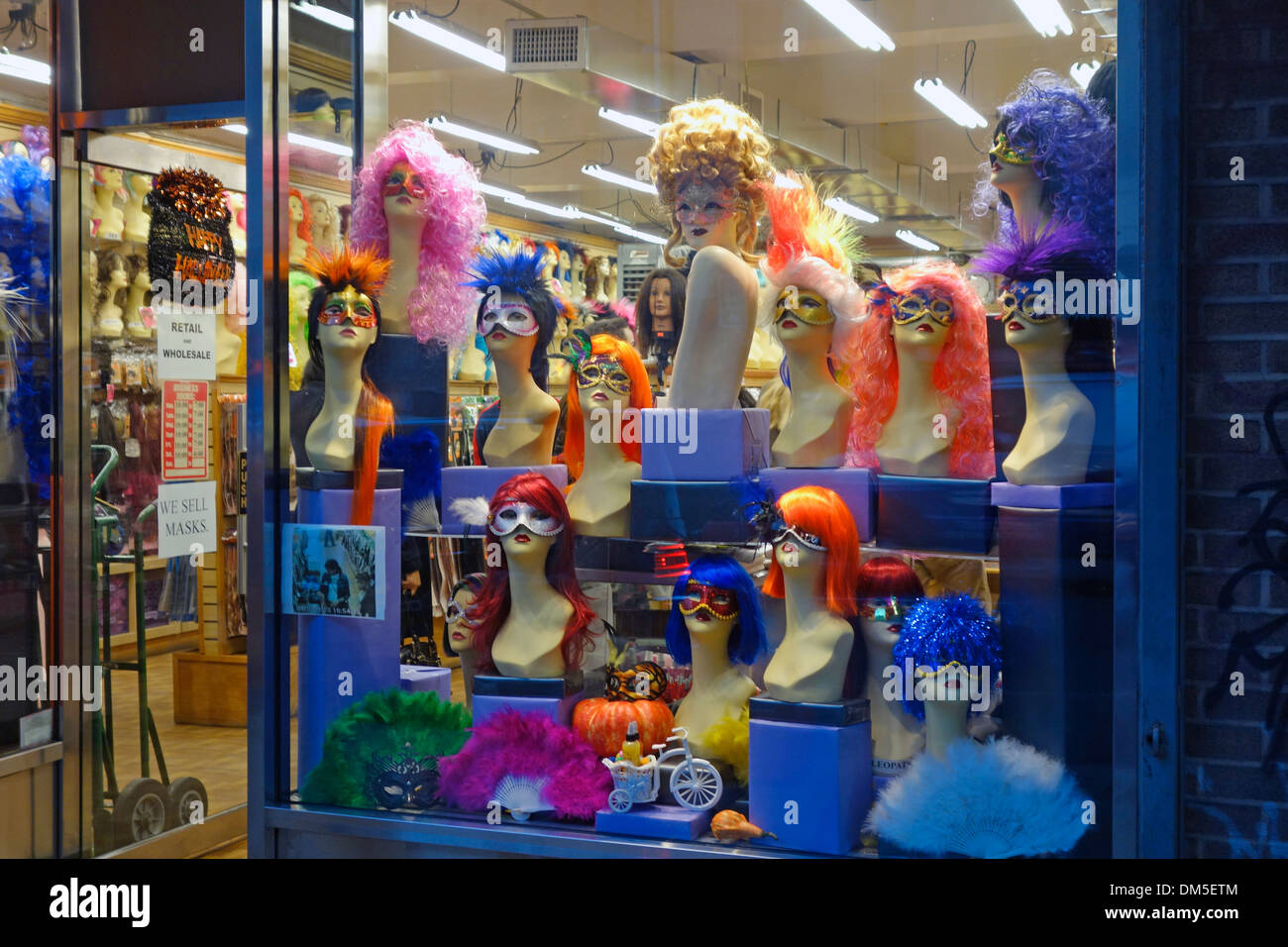 Halloween masks in Soho New York City store Stock Photo Alamy