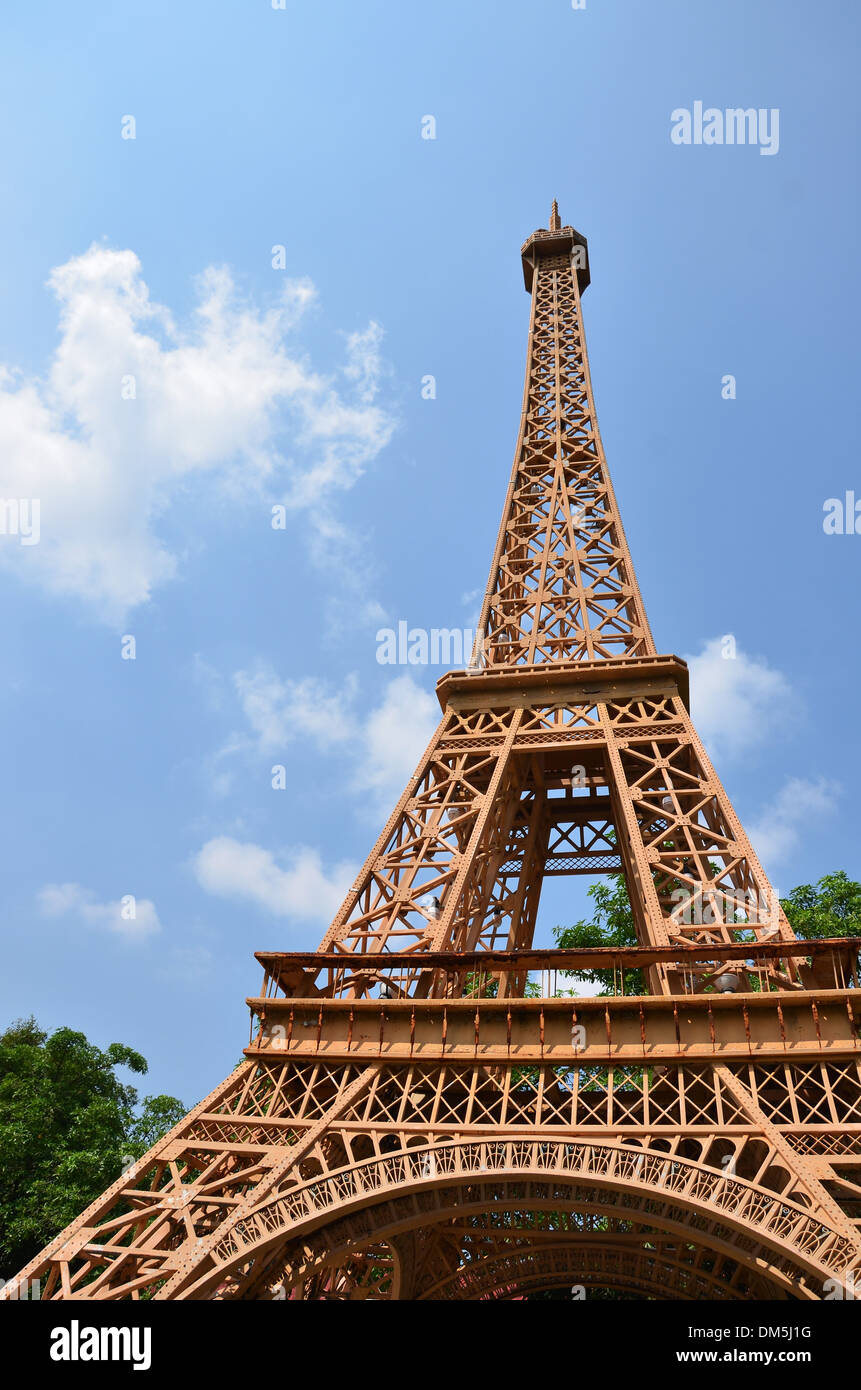 Eiffel tower replica in Pattaya,Thailand Stock Photo
