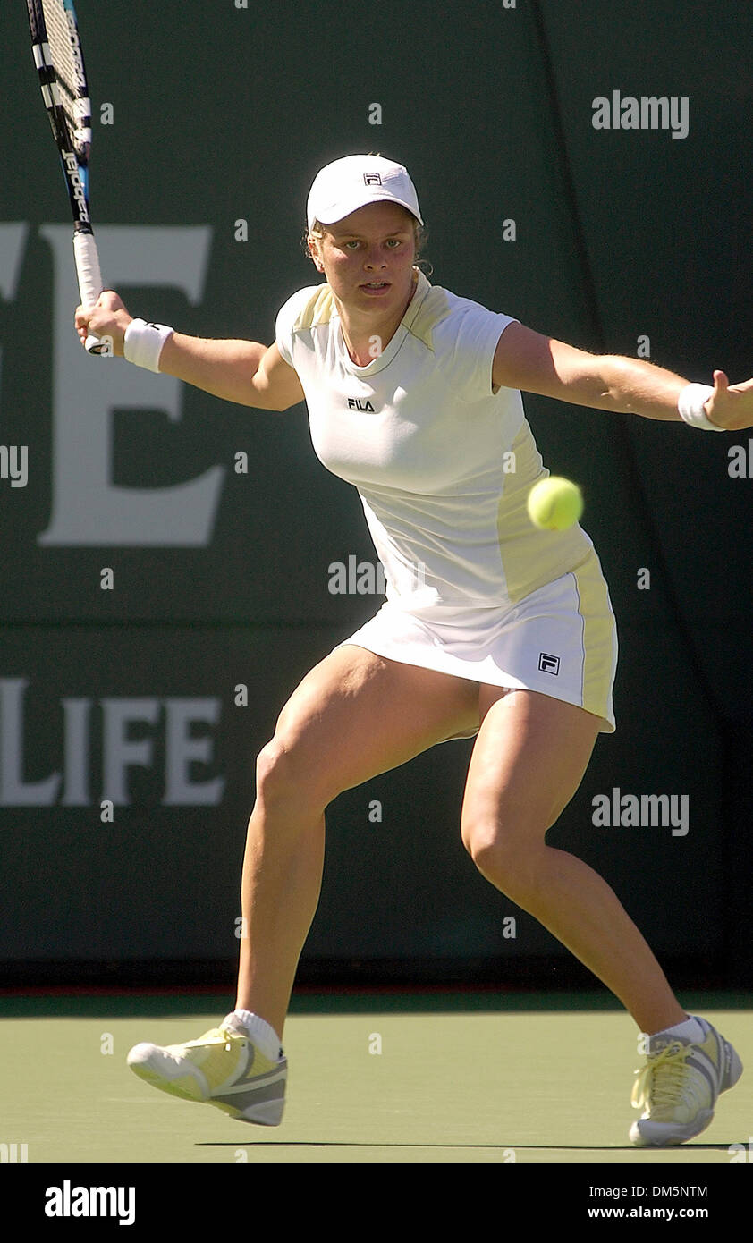 March 11, 2005; Indian Wells, CA, USA; WTA tennis pro KIM CLIJSTERS