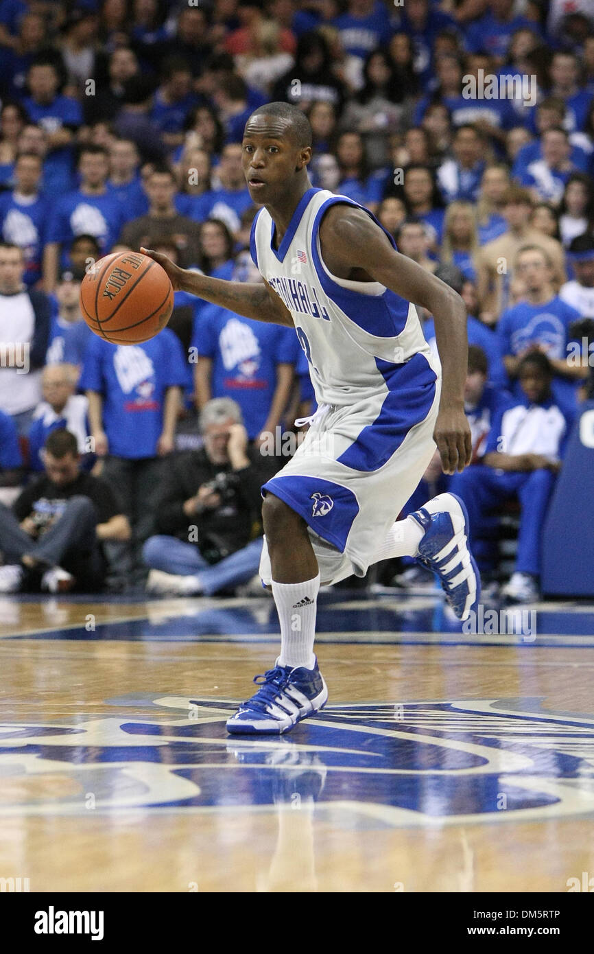 Jan. 21, 2010 - Newark, New Jersey, U.S - 21 January 2010: Seton Hall guard Keon  Lawrence #2 works the ball up the court during the first half of the game  held