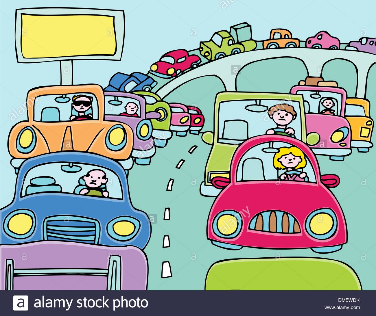 Traffic Jam Stock Vector Art & Illustration, Vector Image: 64053967 - Alamy