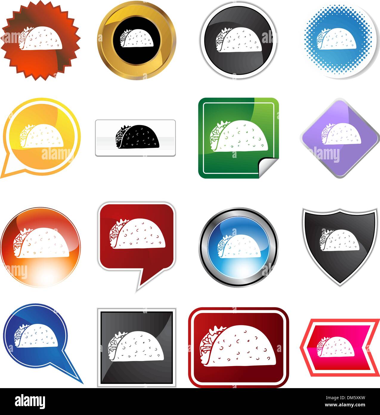 Taco shell Stock Vector Images - Alamy