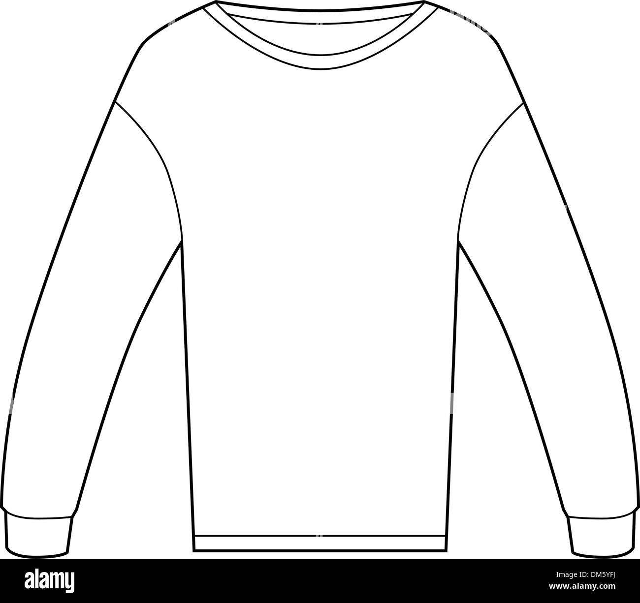 Long sleeve shirt Black and White Stock 