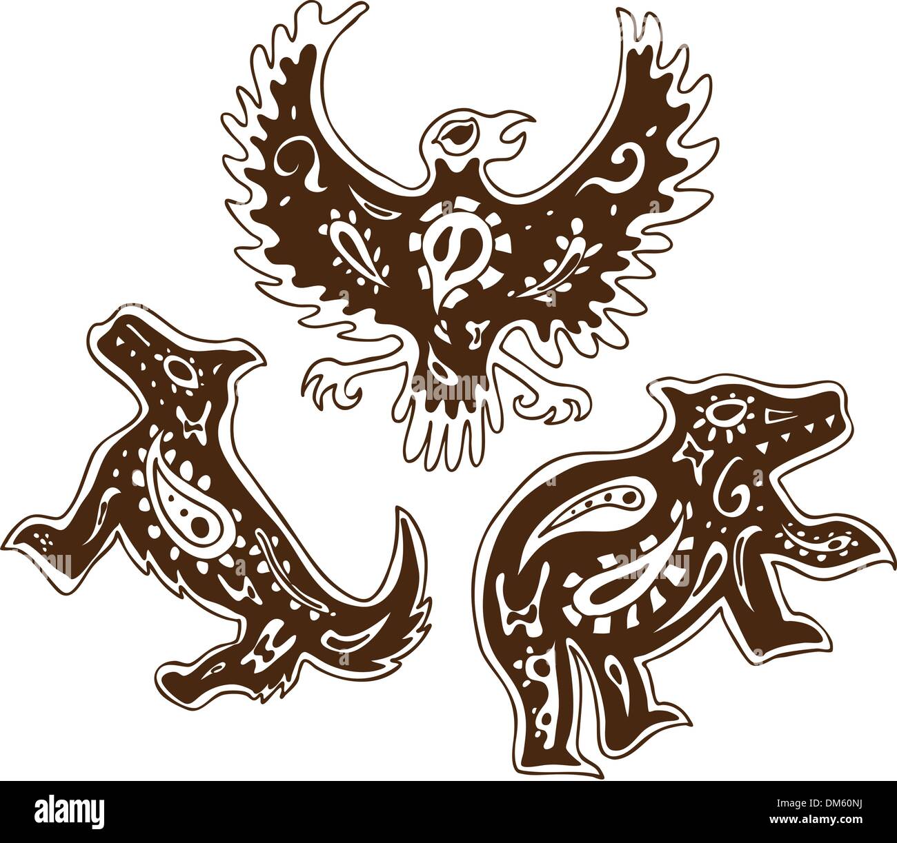 Native american wolf symbol hi-res stock photography and images - Page 2 -  Alamy, image size:1300x1223