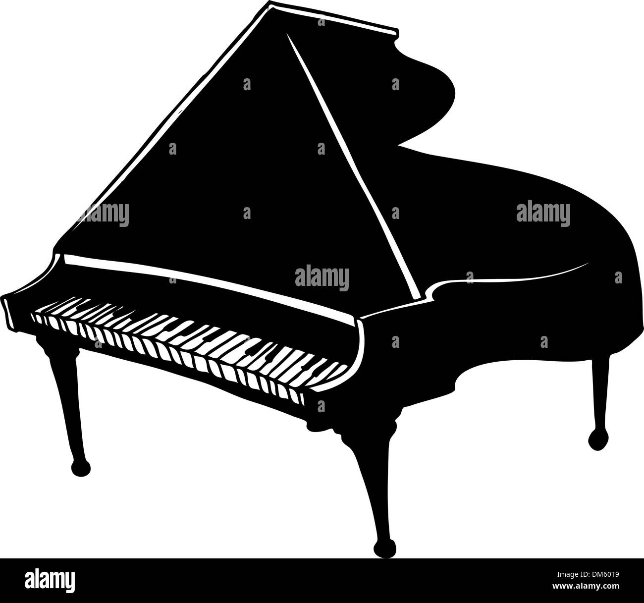baby grand piano silhouette