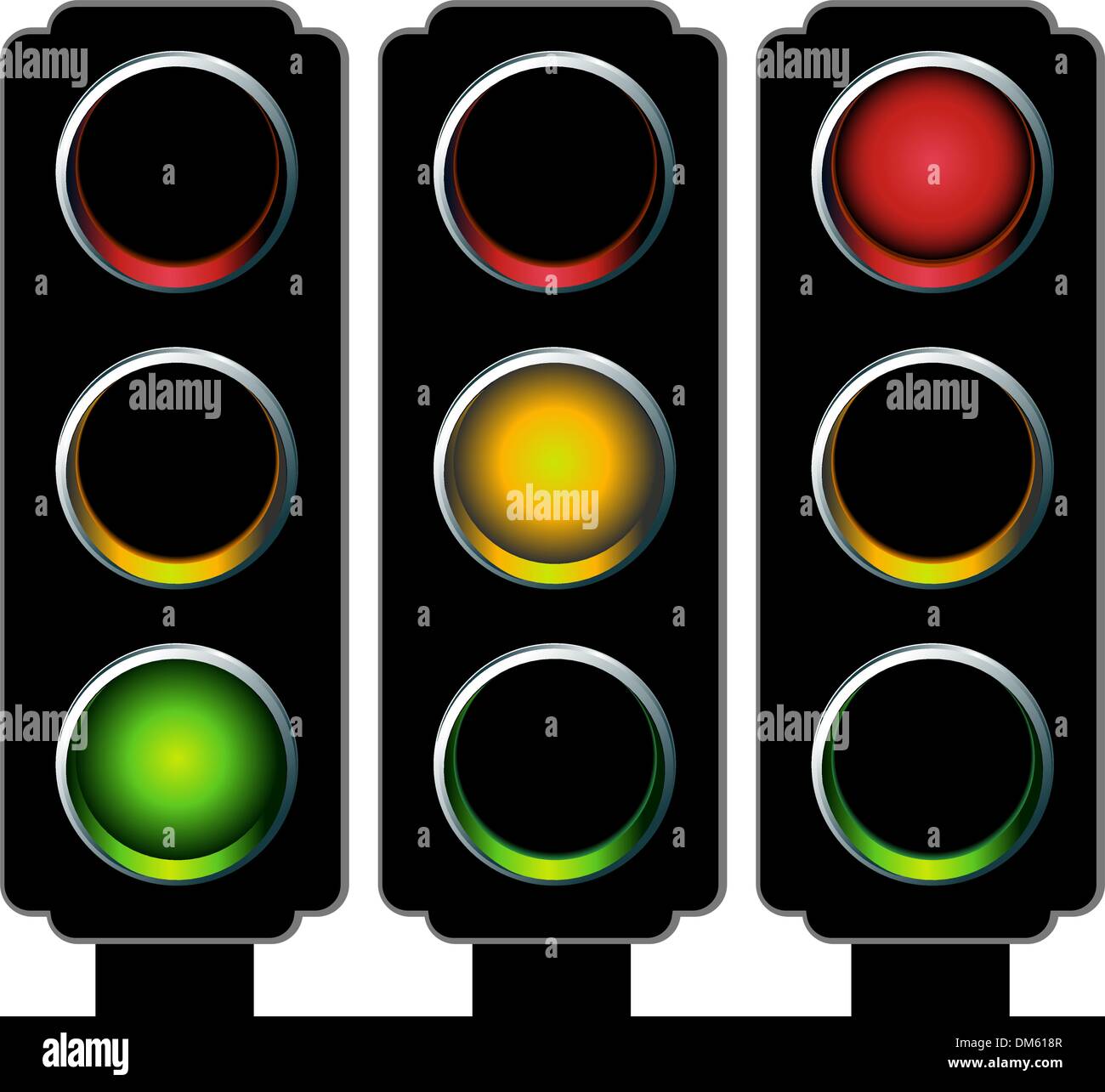 Traffic Light Set Stock Vector Image & Art - Alamy