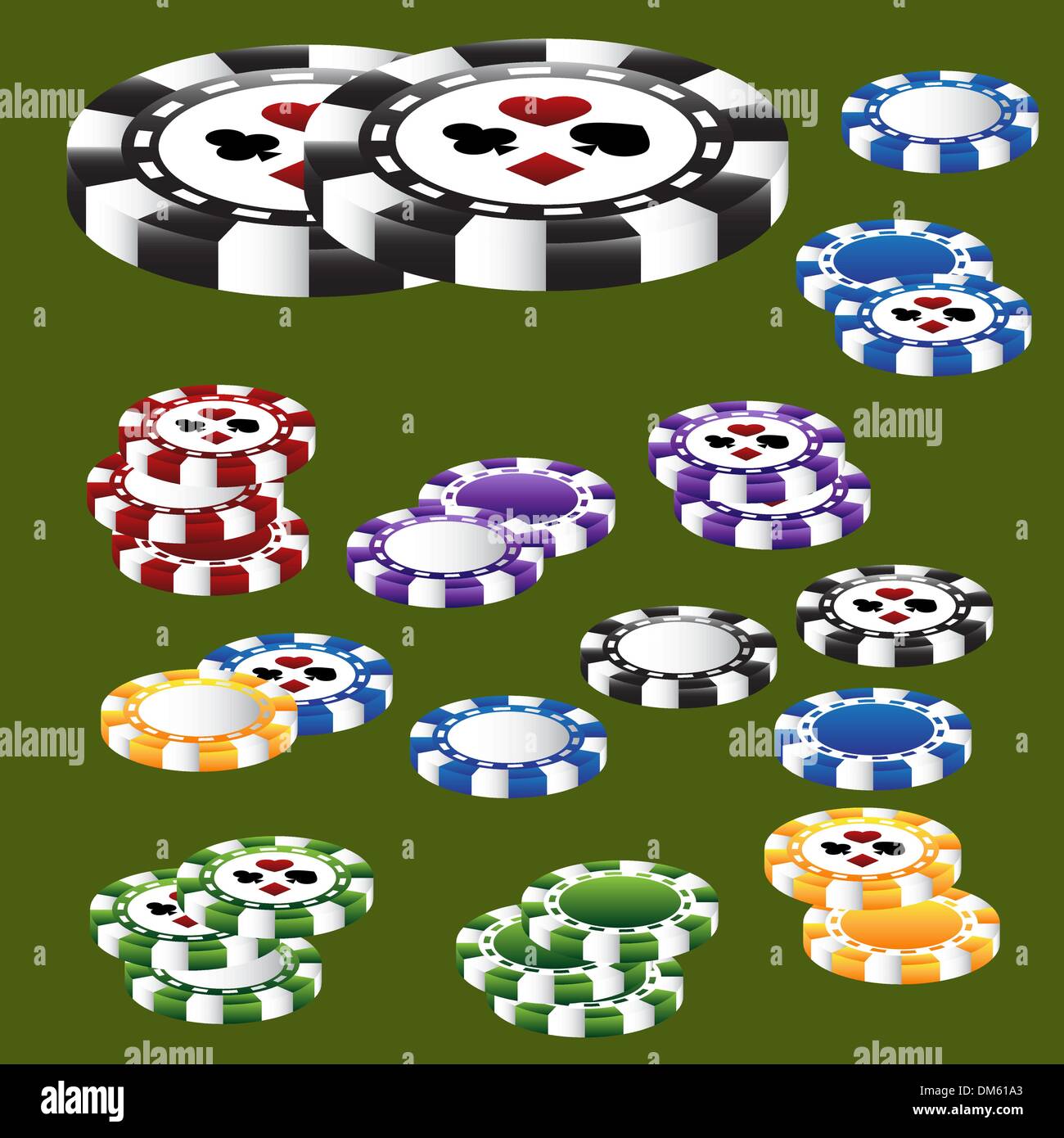 Poker Chip Card Suits Stock Vector Image & Art Alamy