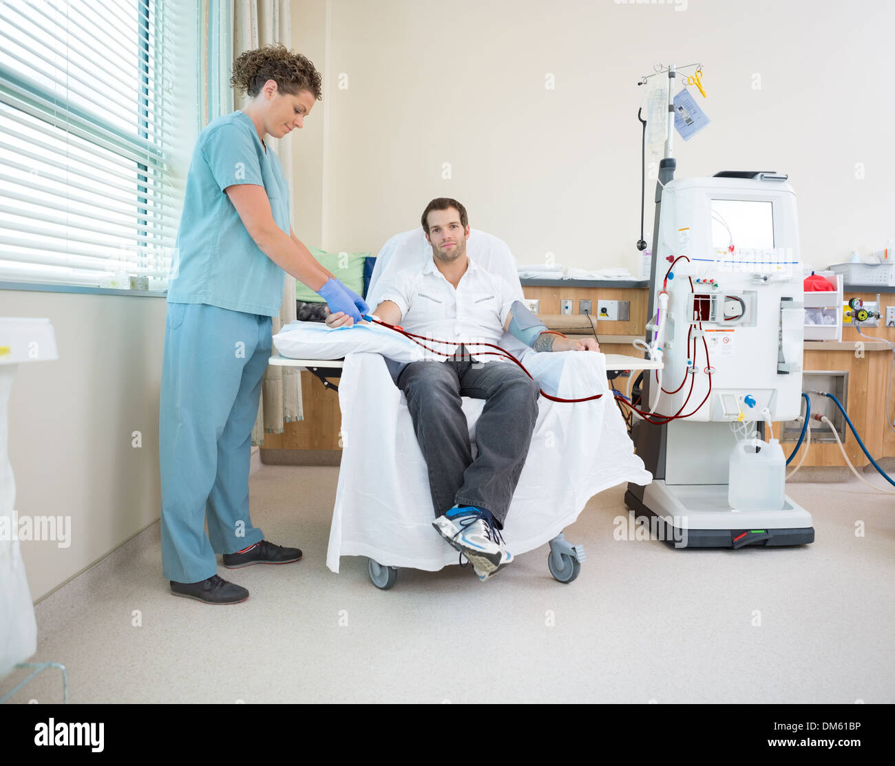 Renal Dialysis Preparation Stock Photo Alamy