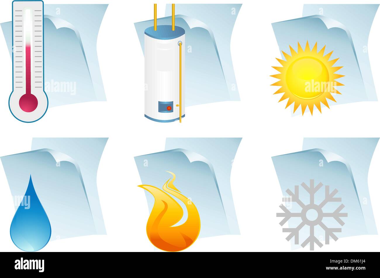 Air Conditioner Document Icons Stock Vector