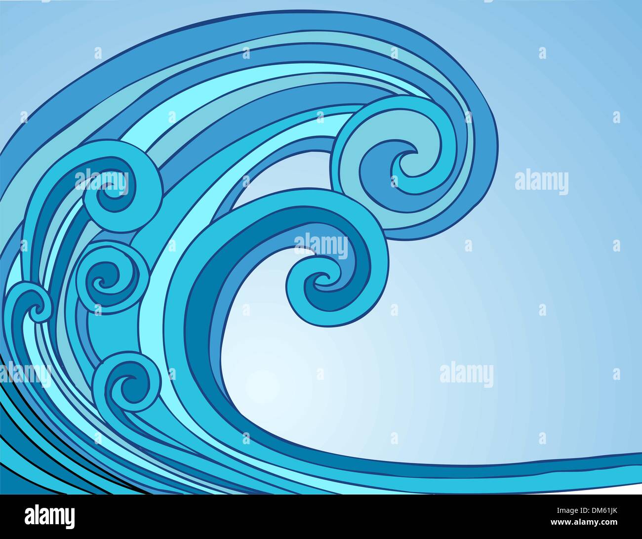 Tsunami wave drawing