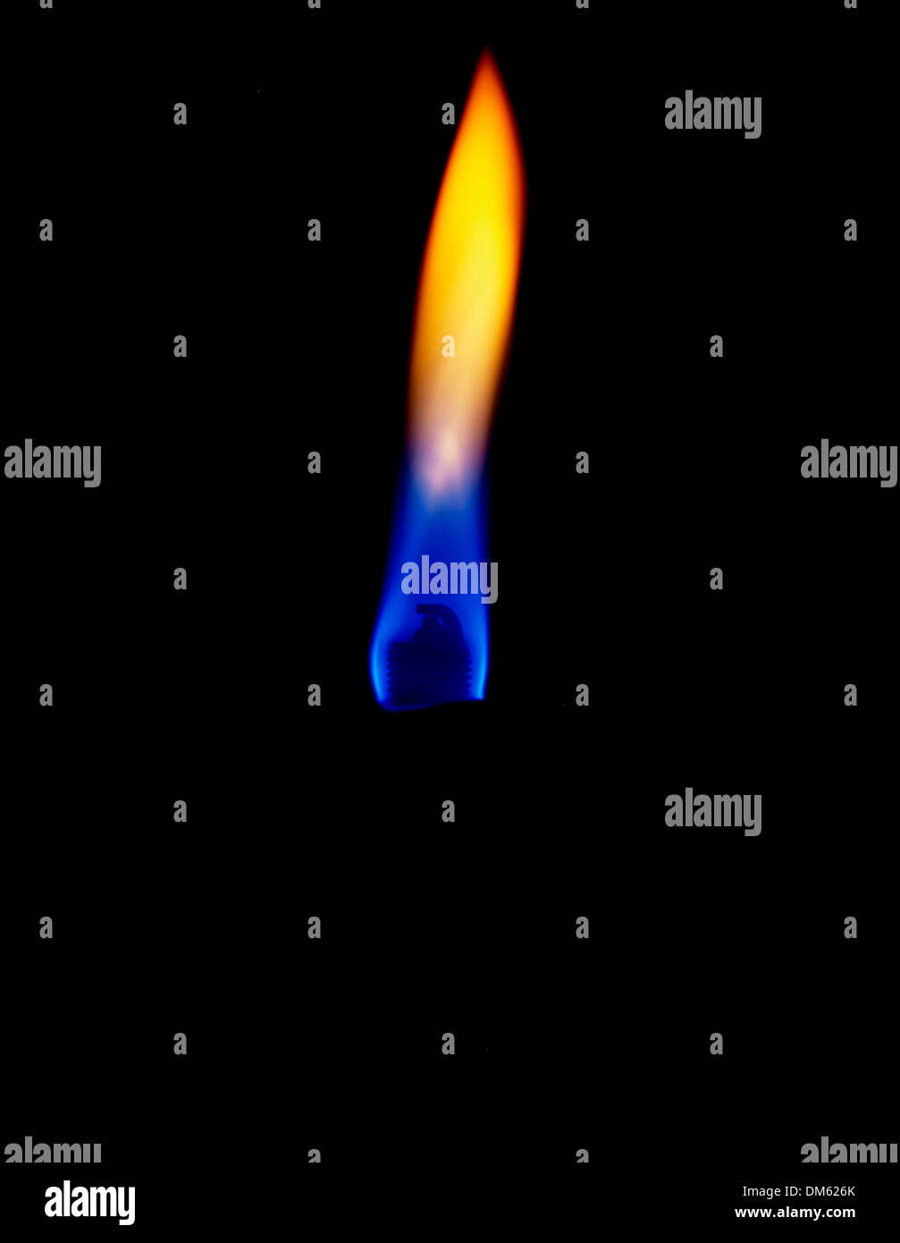 Spark set fuel on fire Stock Photo