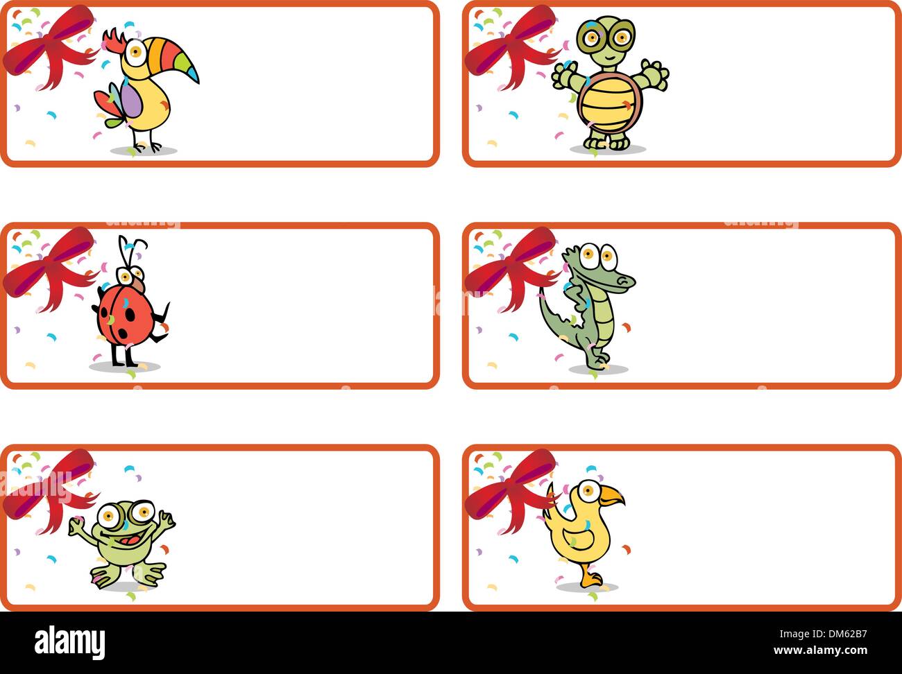 Christmas Gift Tags - Jungle Animals Stock Vector Image & Art - Alamy