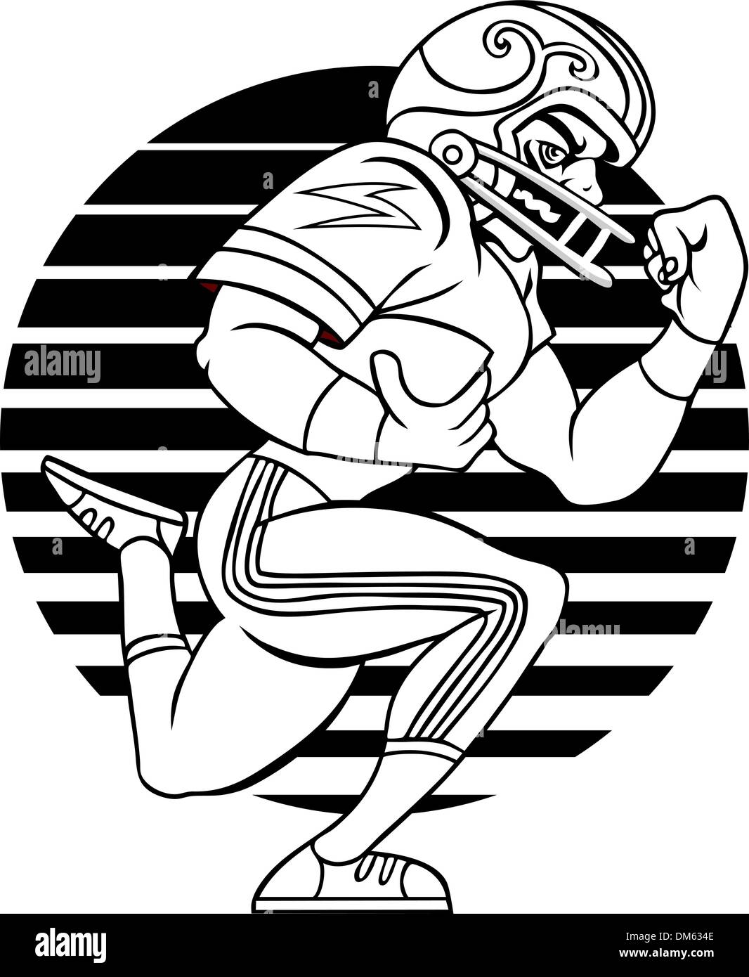 Football Player Line Art Stock Vector Image & Art Alamy