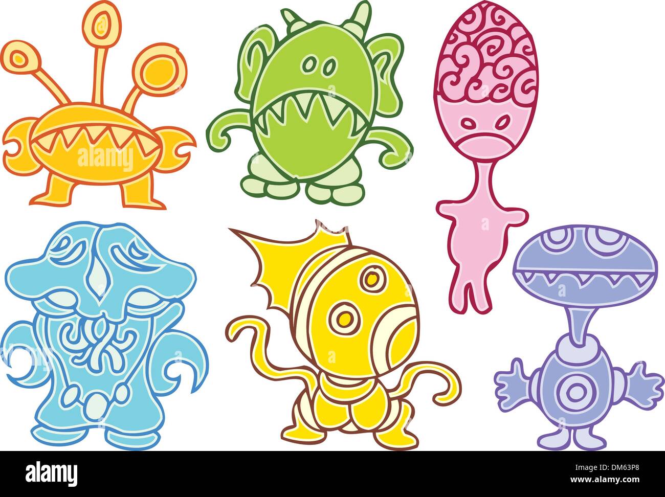 Alien Collection Stock Vector
