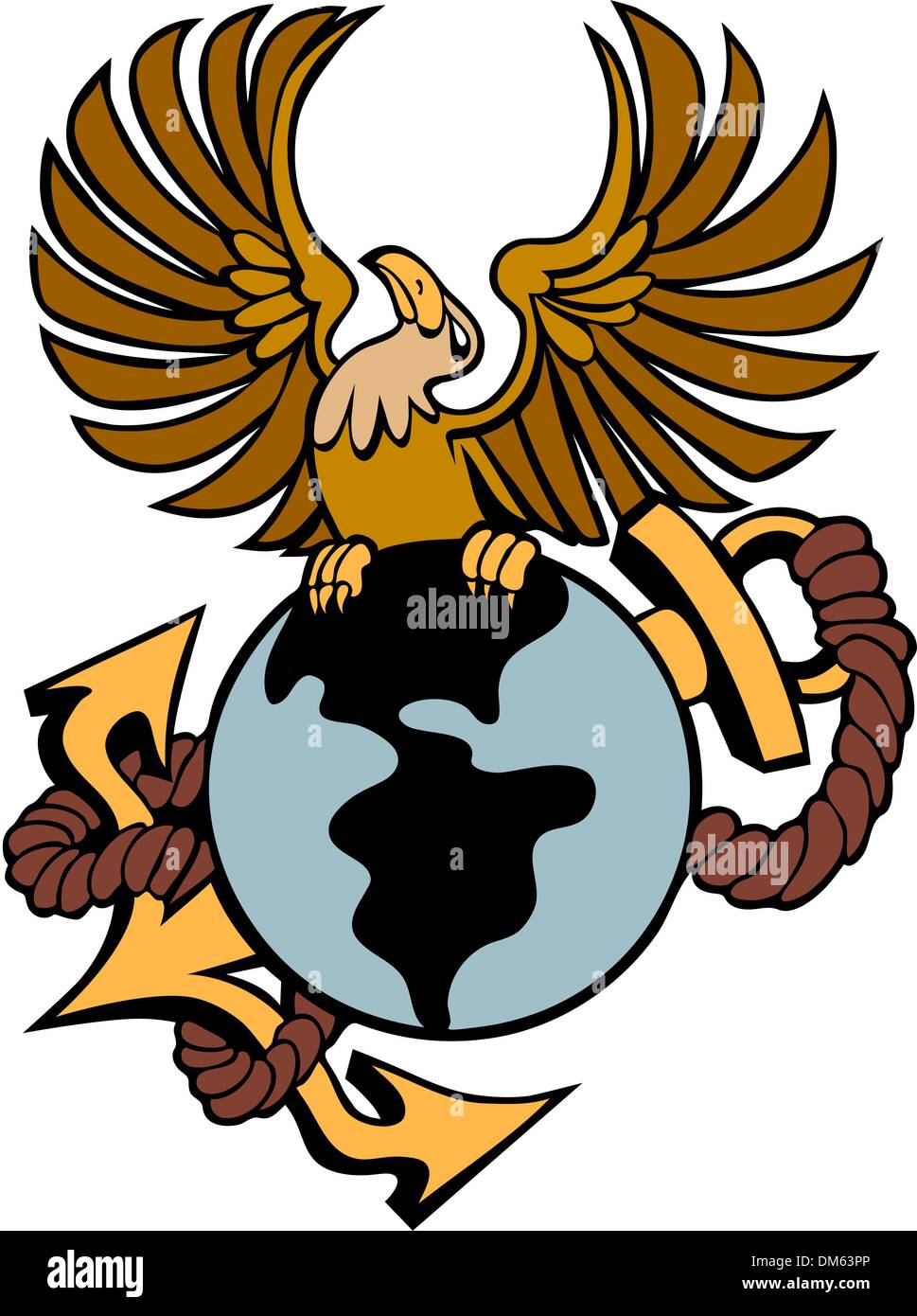 Phoenix Anchor Globe Stock Vector