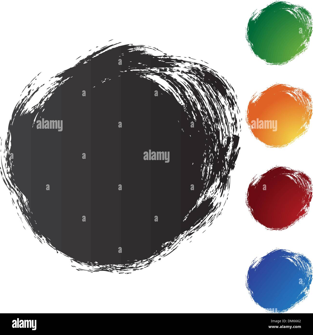 Square Brushstrokes Stock Vector
