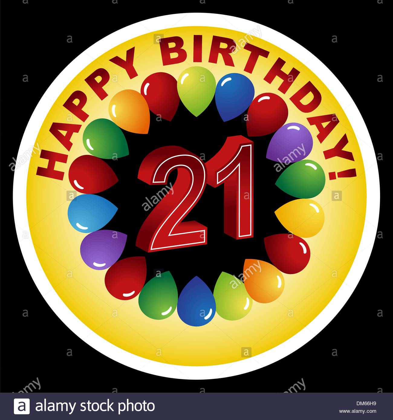 21st Birthday Balloons Stock Photos & 21st Birthday Balloons Stock