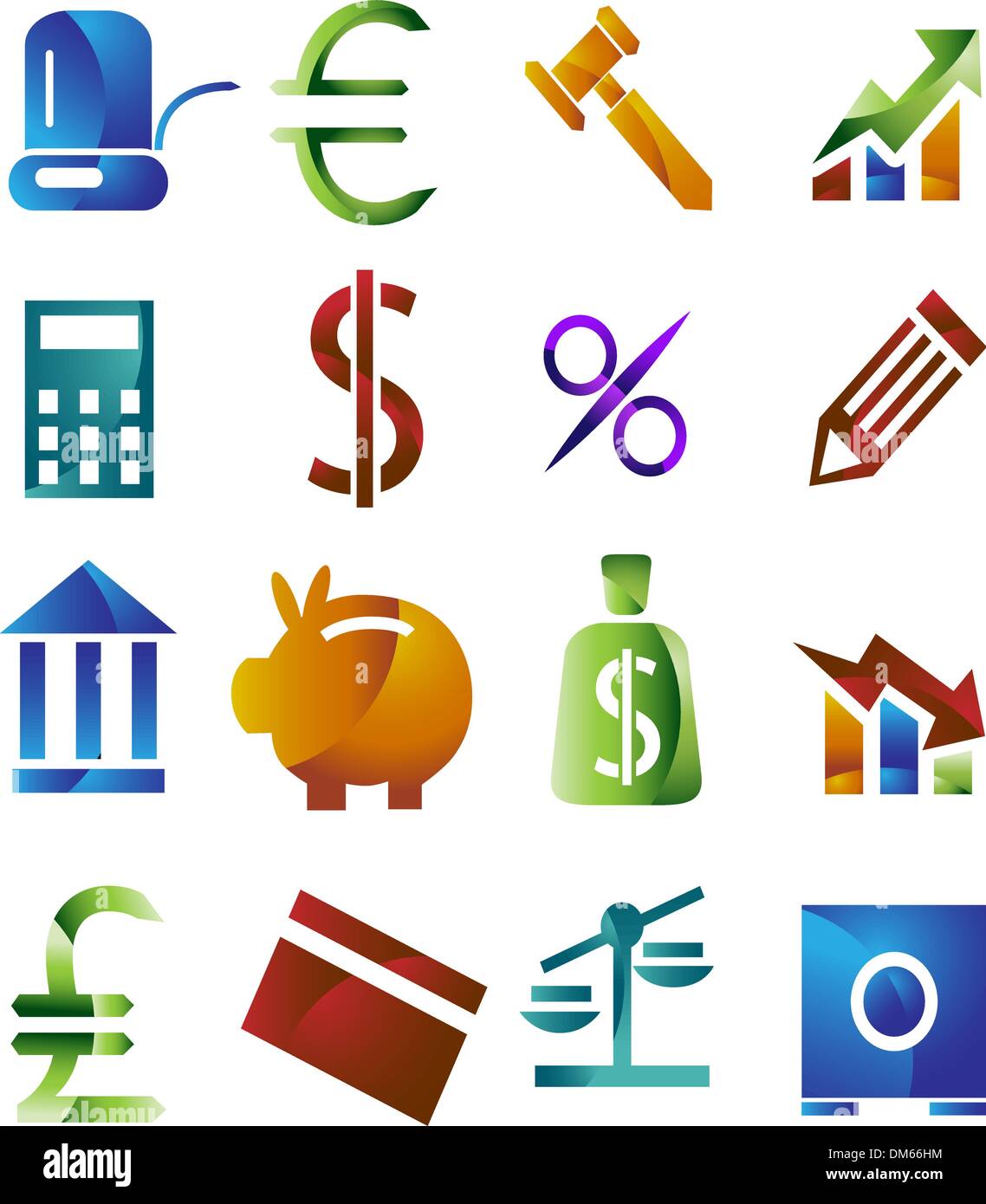 Banking Buttons Stock Vector