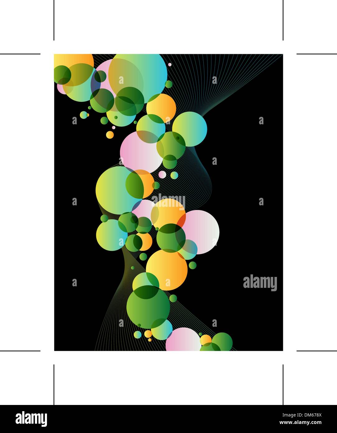 FLAT BUBBLE IN BLACK CANVAS