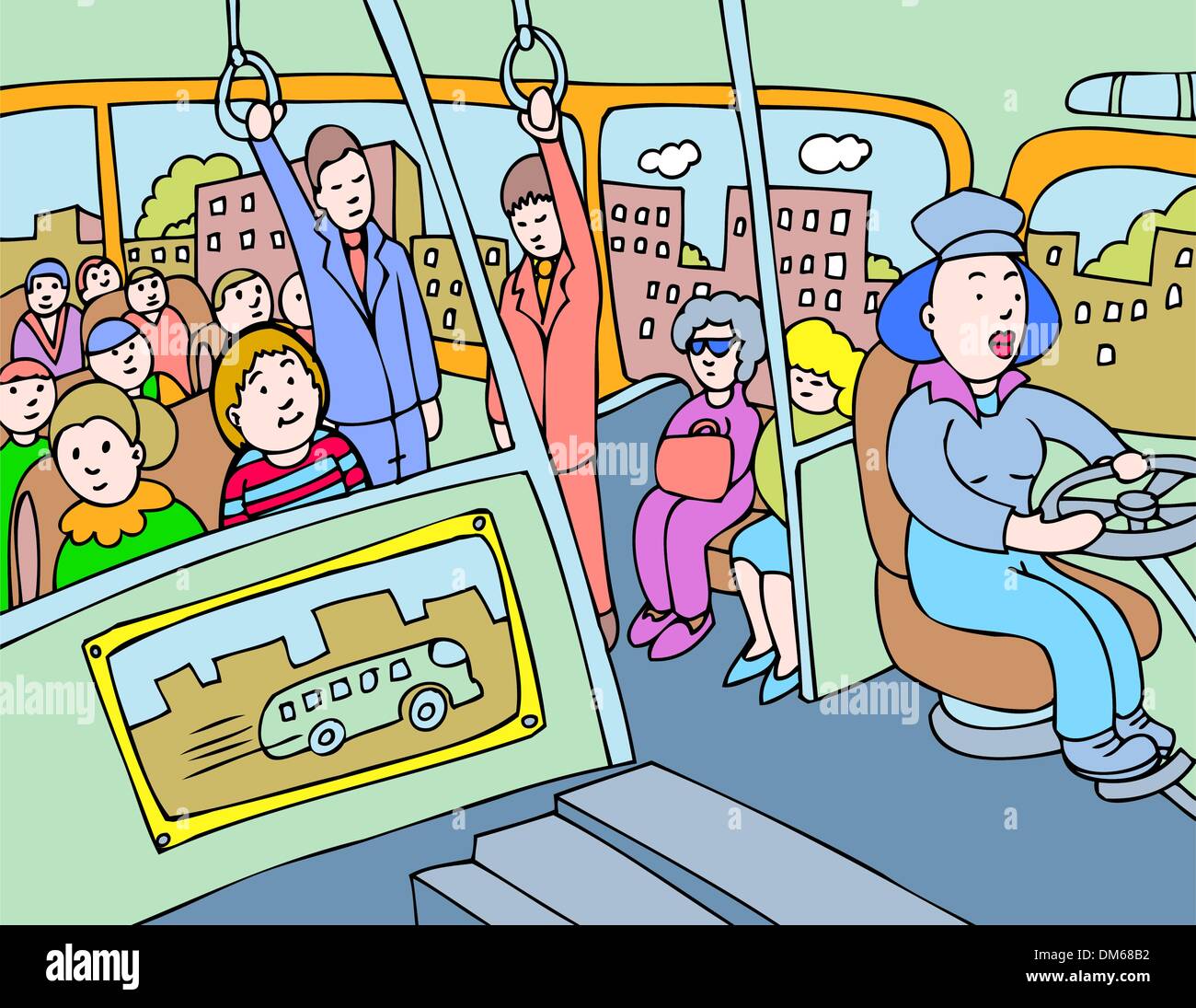 People on a bus Stock Vector Image & Art Alamy