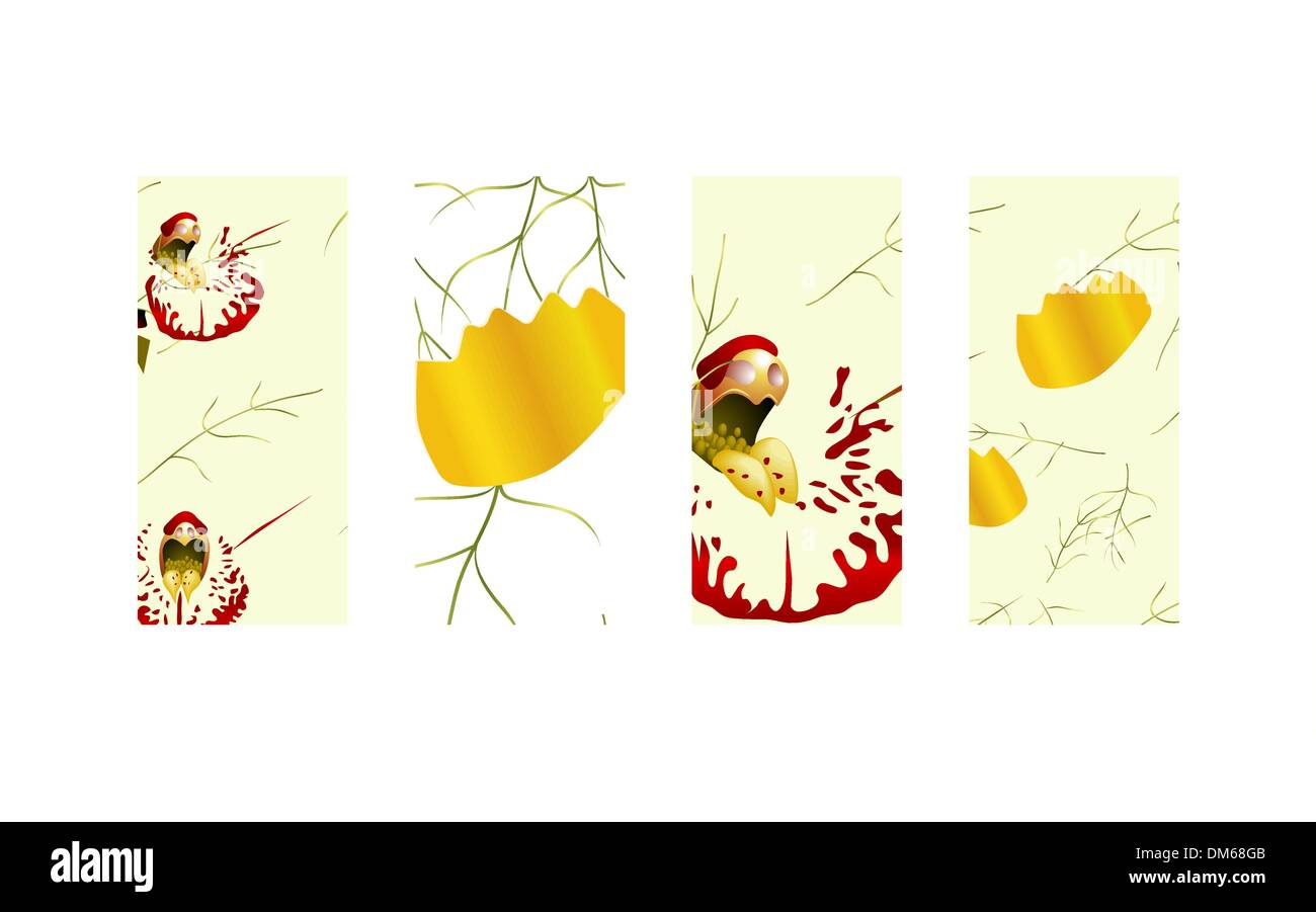 Panels flowers Stock Vector Images - Alamy