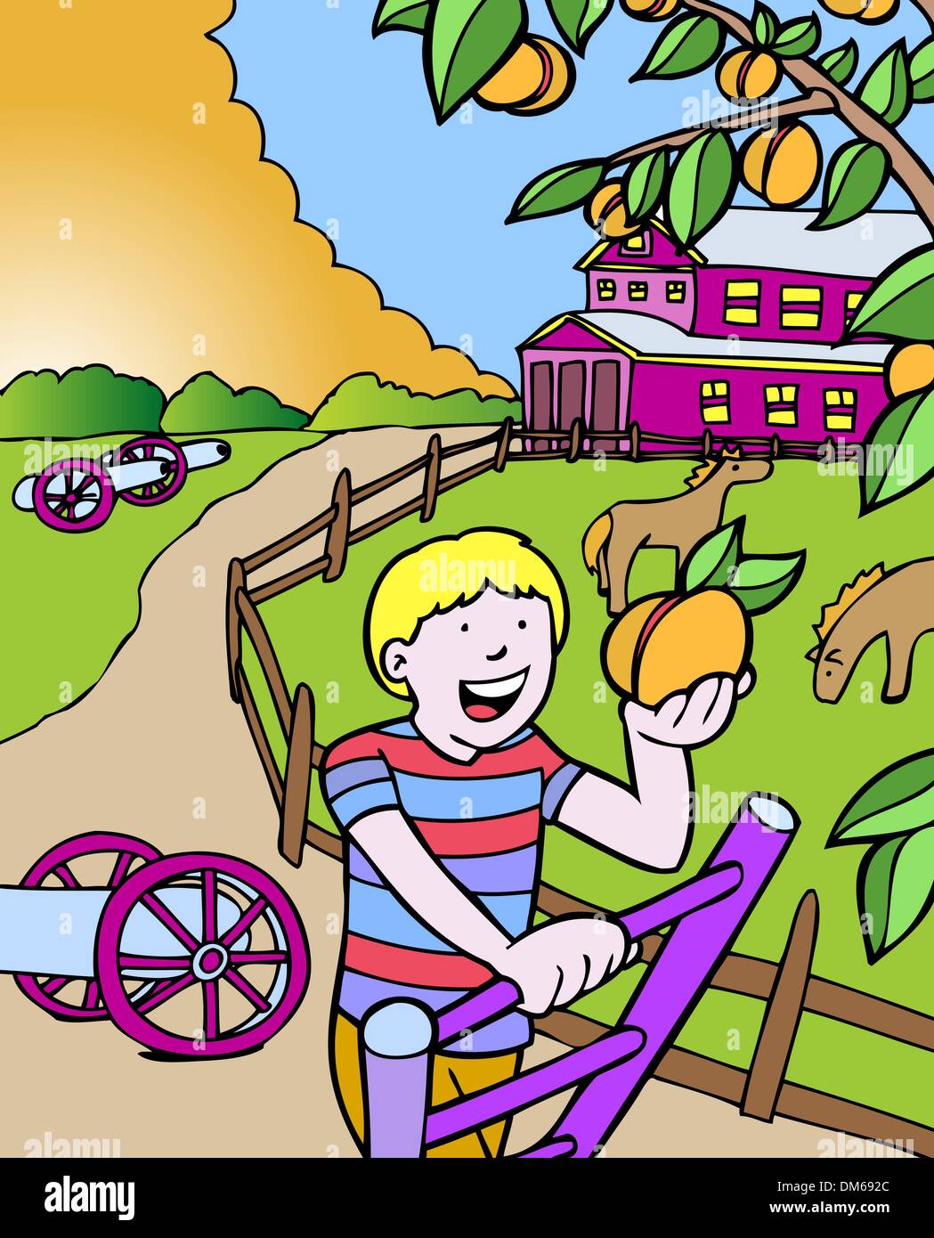 The peach Stock Vector Images Alamy