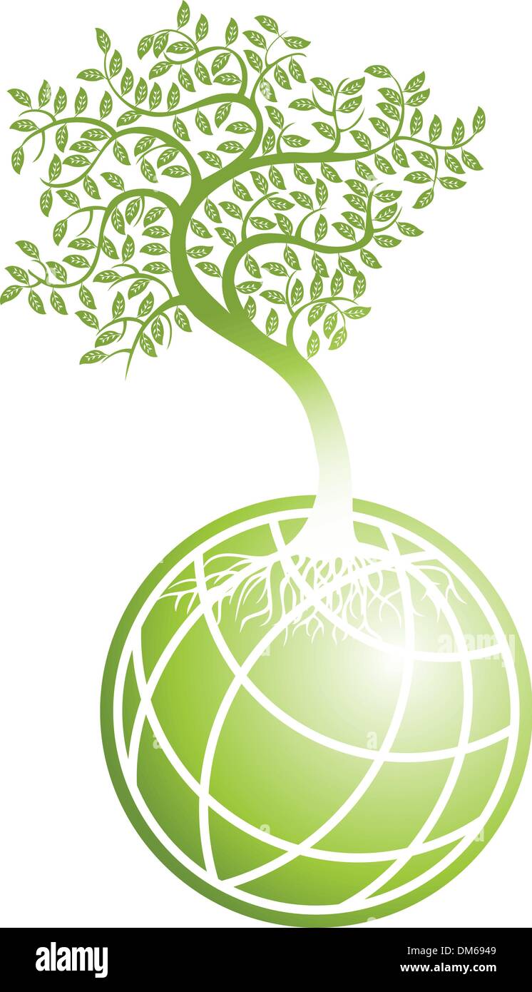 Green Globe with Stock Vector Image & Art - Alamy