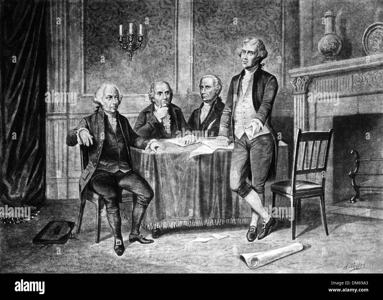 Vintage print depicting leaders of the continental congress hi-res ...