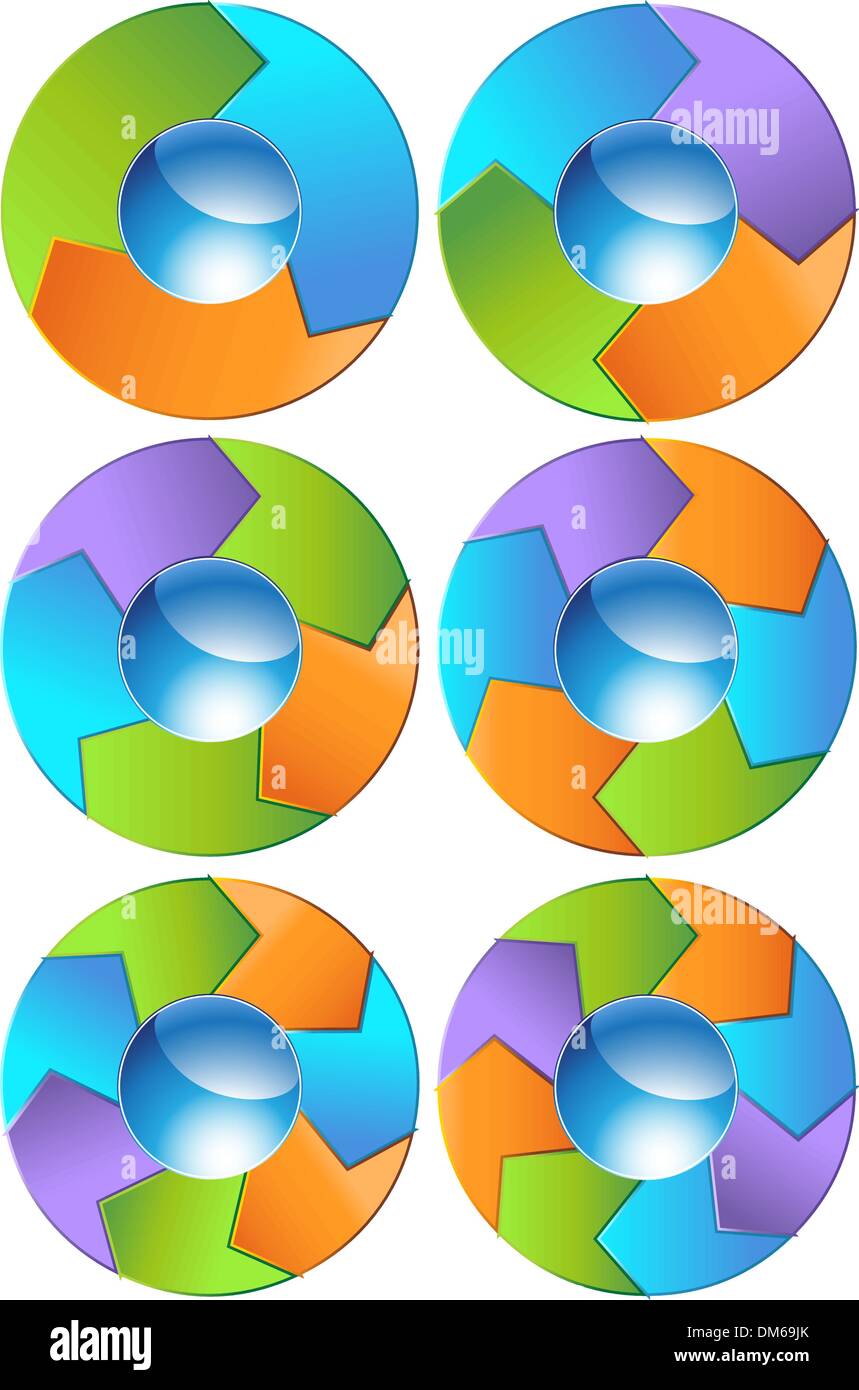 Chevron Diagram Set Stock Vector