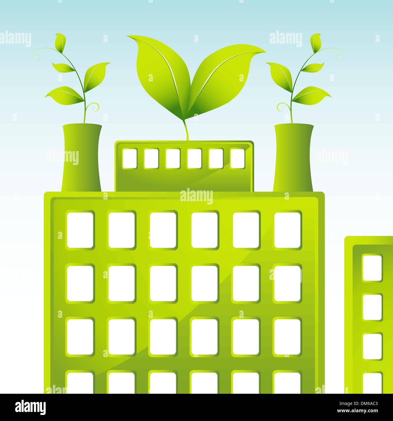 Factory Going Green Stock Vector