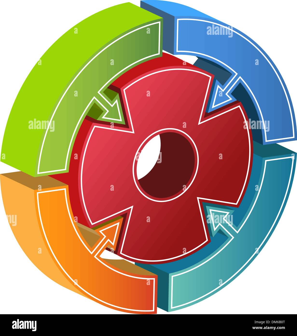 Process Circle Diagram Arrows Stock Vector Image & Art Alamy