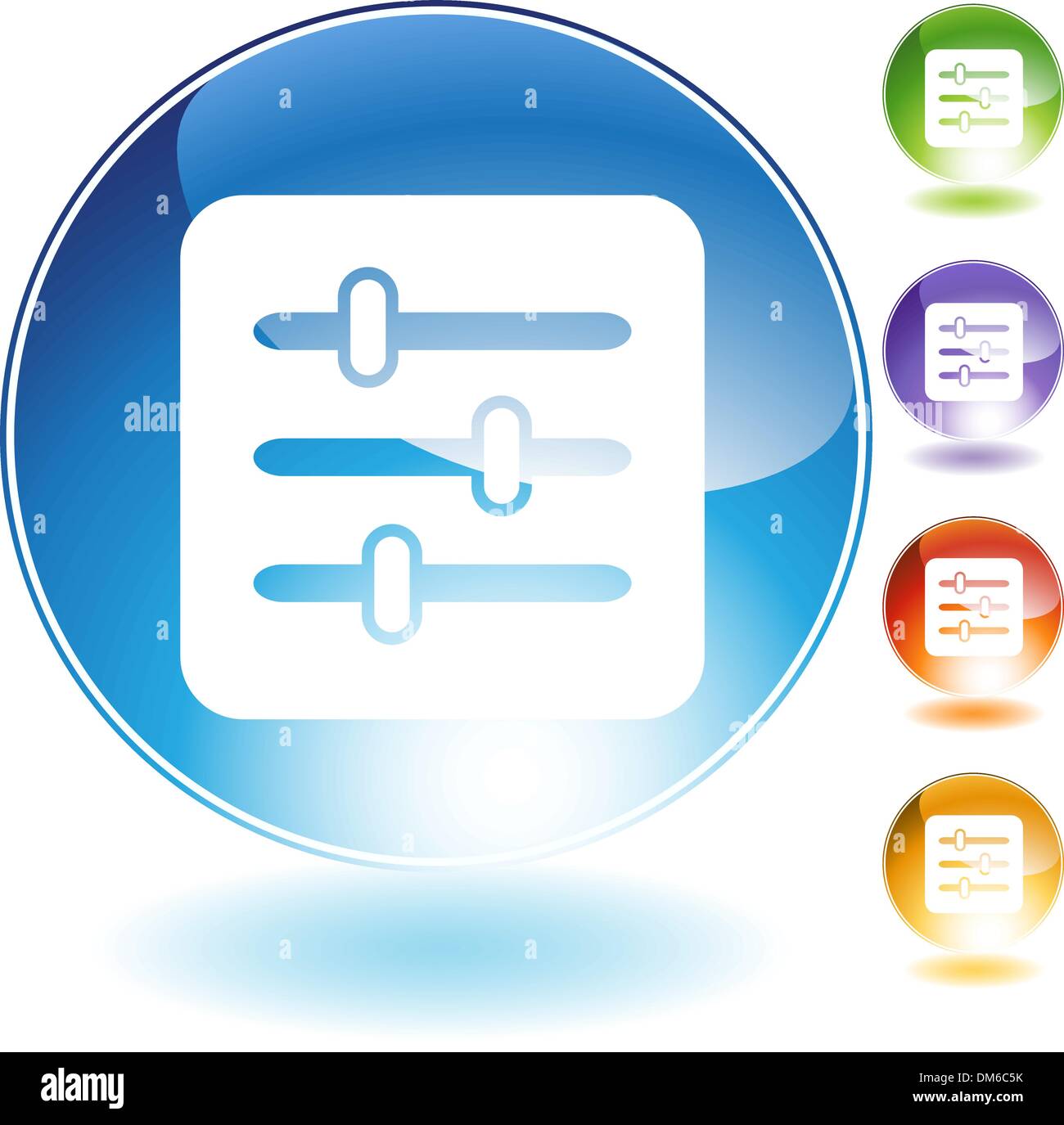 Control Panel Crystal Icon Stock Vector Image & Art - Alamy
