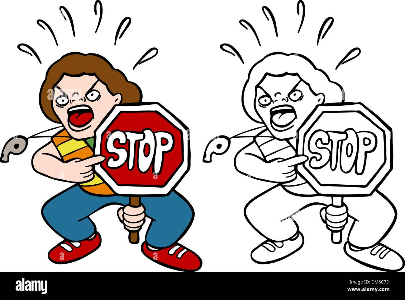 Crossing Guard Stock Vector Image & Art - Alamy